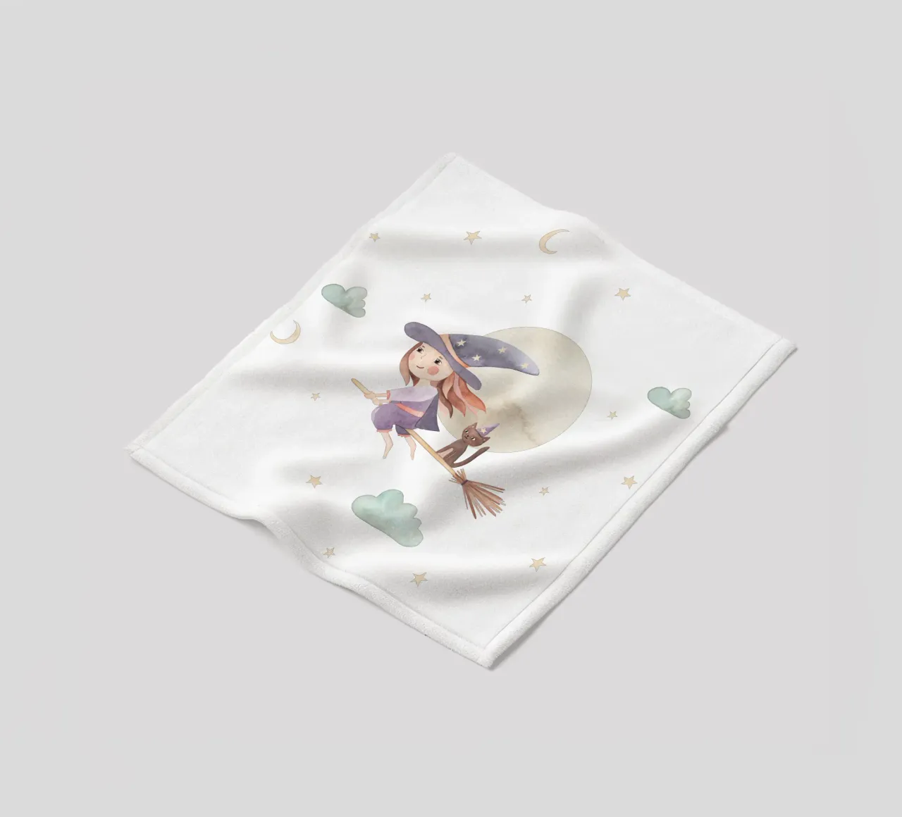 Little witch fleece blanket by Sabrina Ziegenhorn