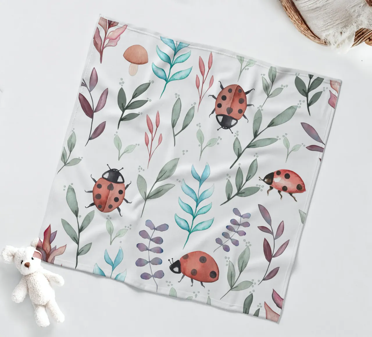 Marienkäfer Fleecedecke von Sabrina Ziegenhorn