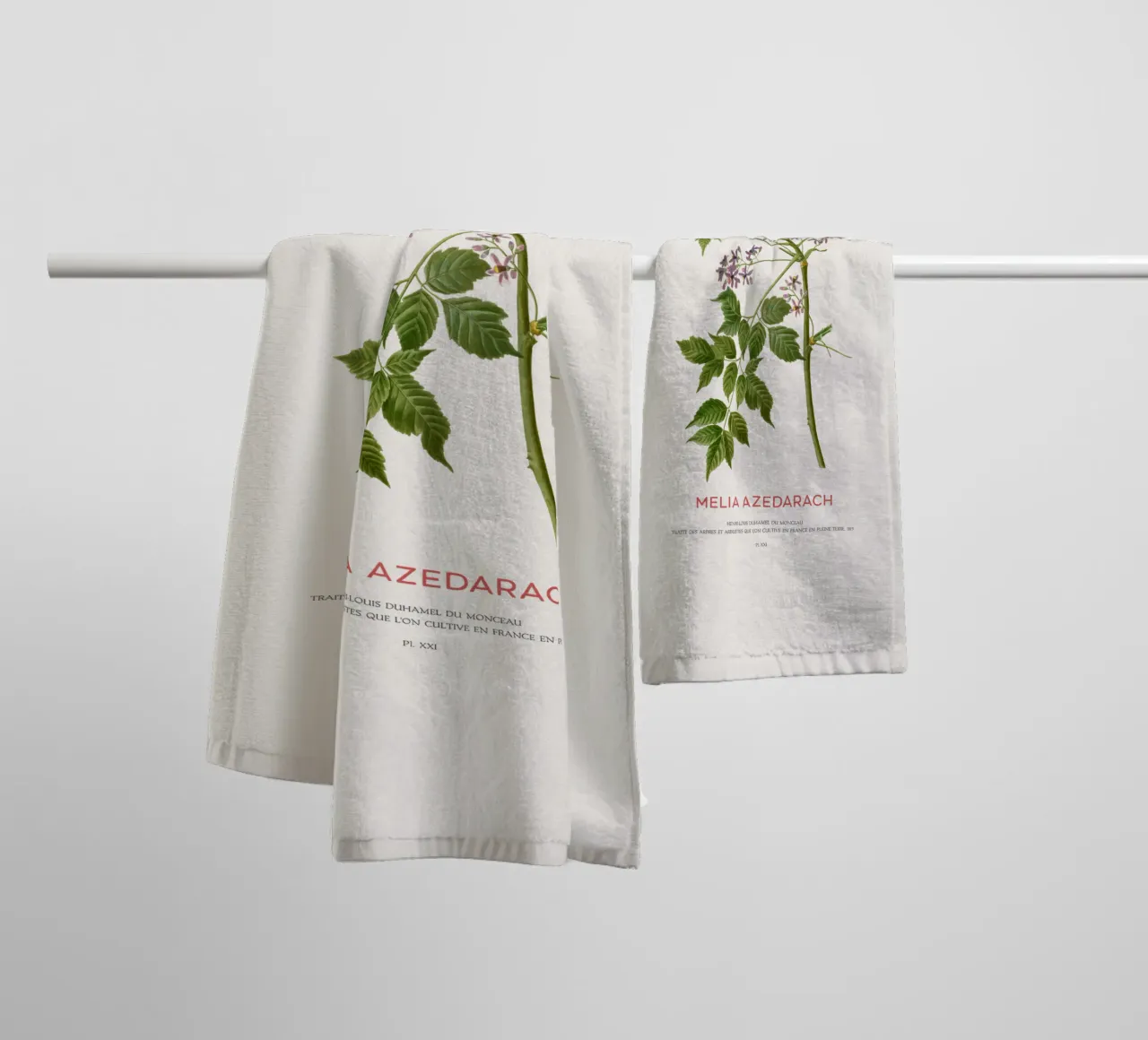 Persischer Flieder oder Melia Azedarach Handtuch von Vintagrafica