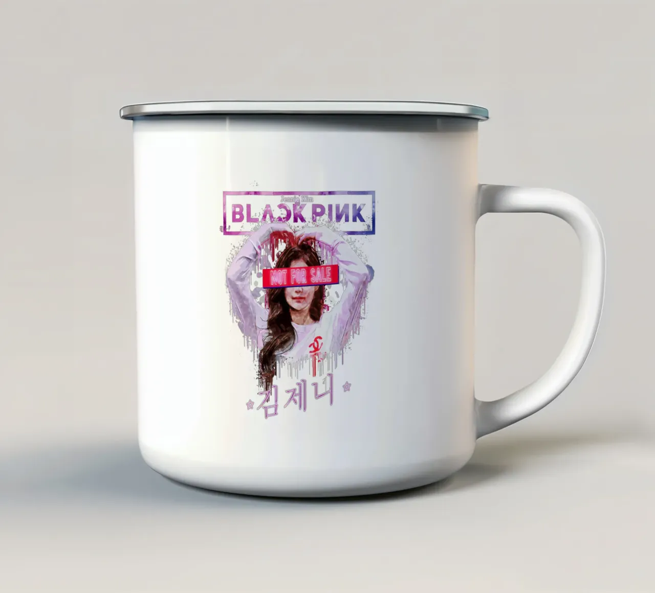 Jennie kim Non in vendita tazza in smalto da Gunawan Rb