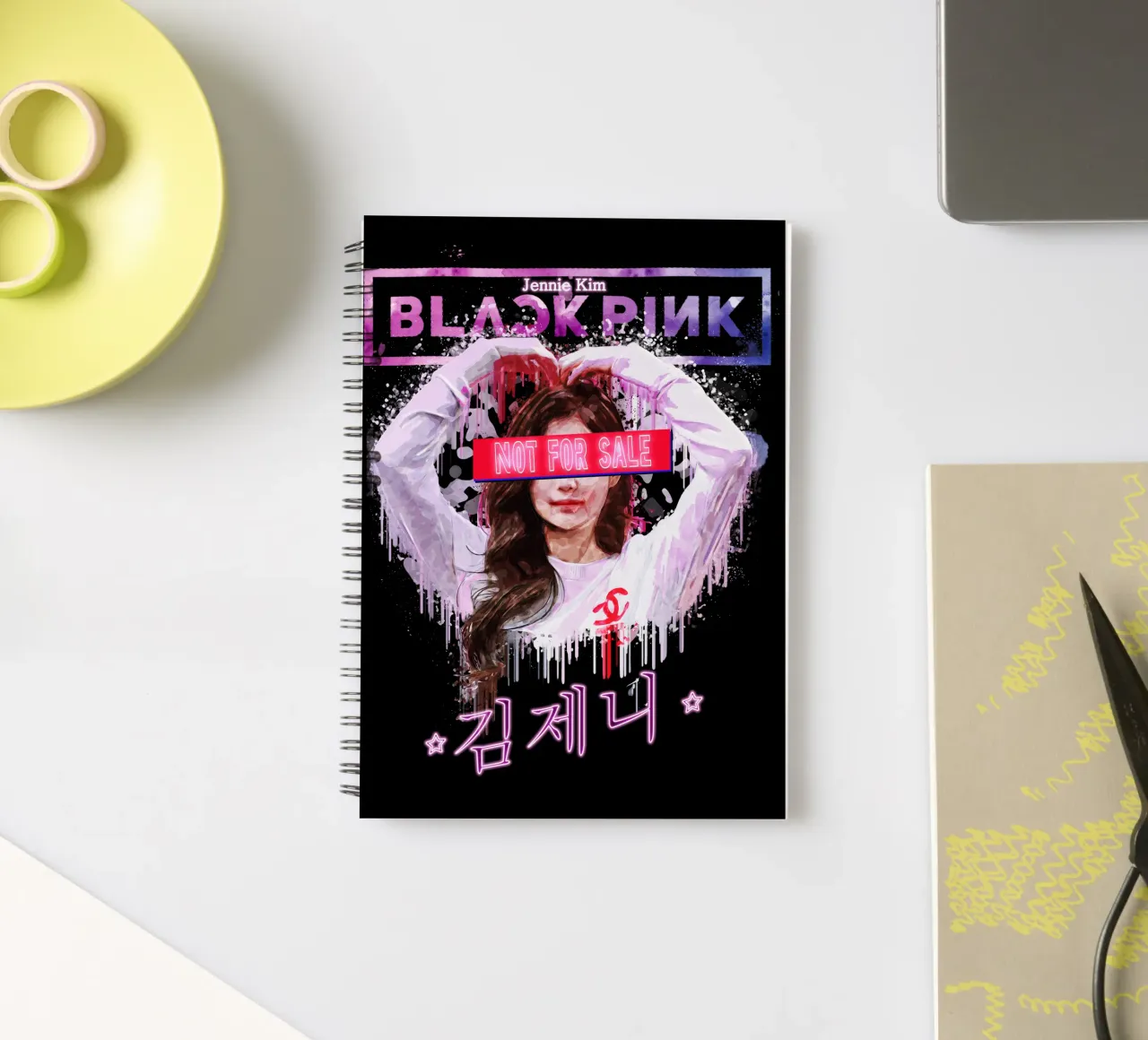 Jennie kim Not for sale spiral notebook by Gunawan Rb