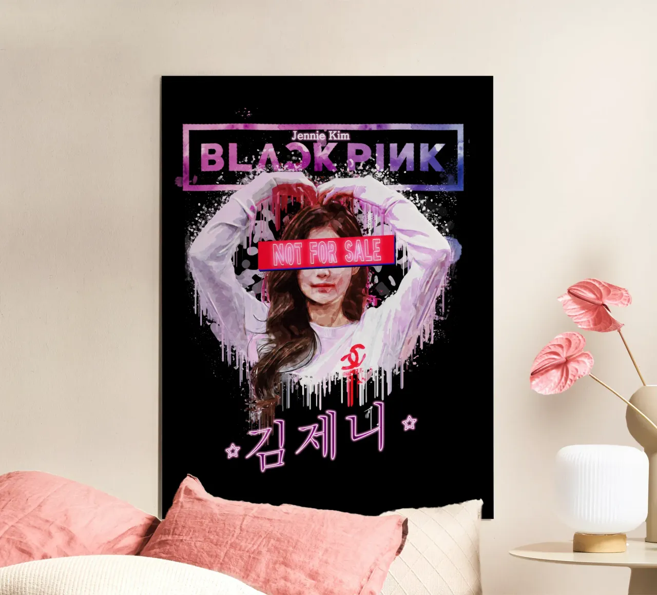 Jennie kim Non in vendita poster con telaio in plastica da Gunawan Rb