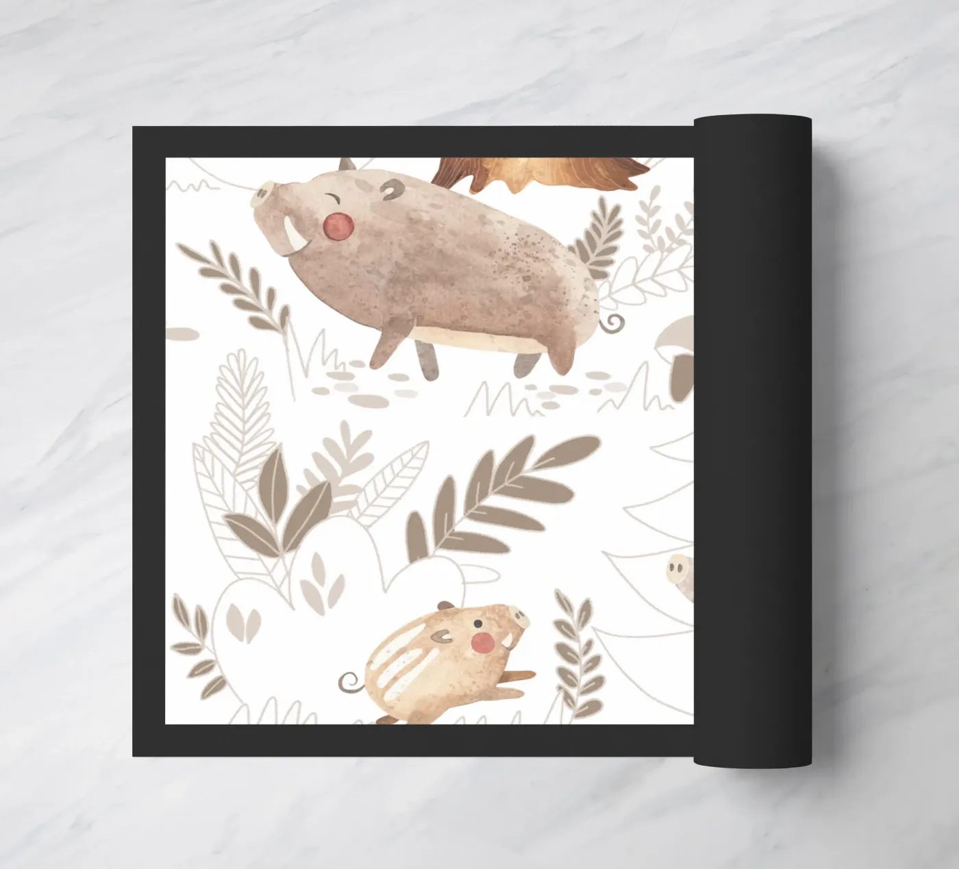 Wildschweine Fußmatte von Sabrina Ziegenhorn