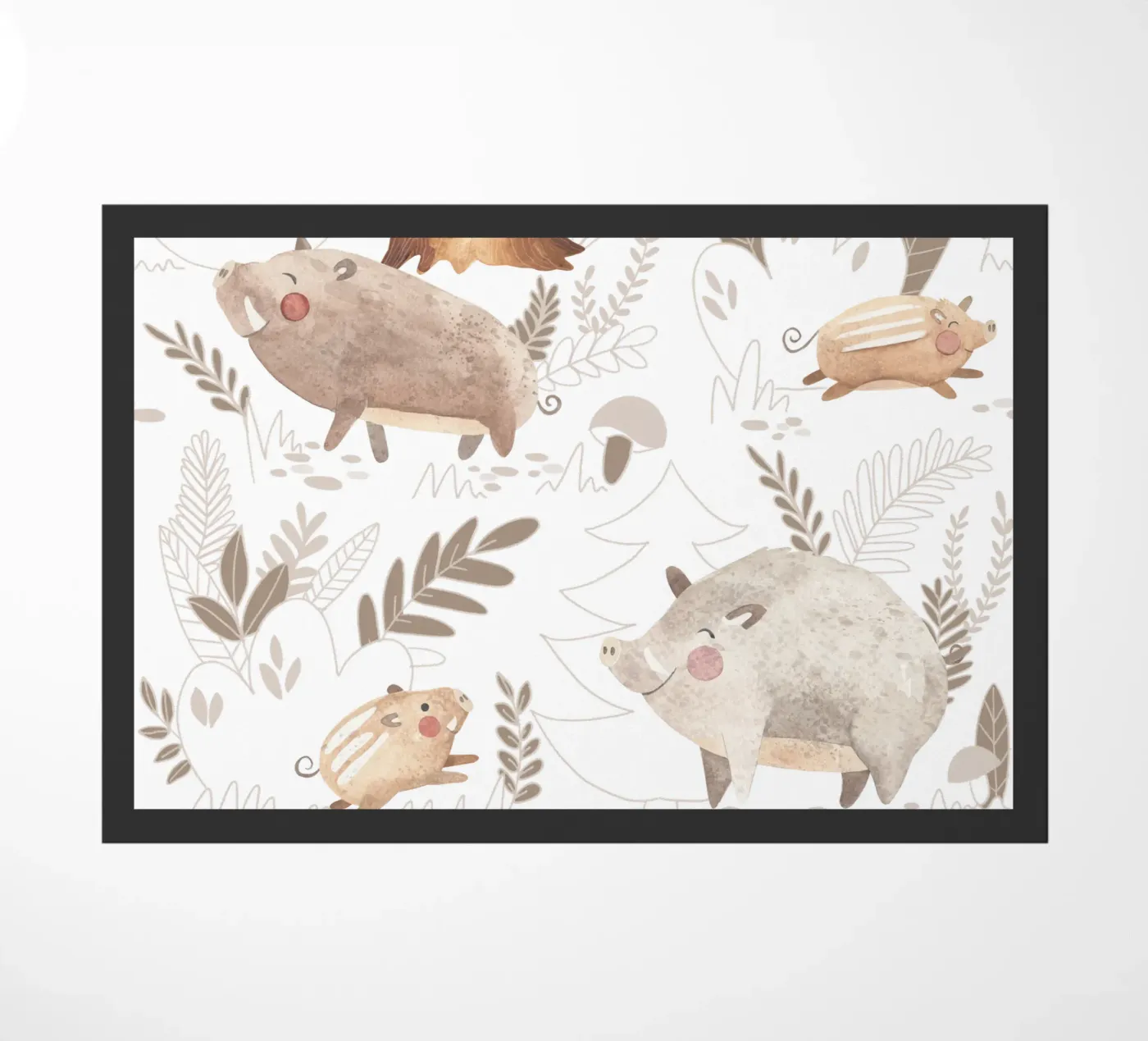 Wildschweine Fußmatte von Sabrina Ziegenhorn