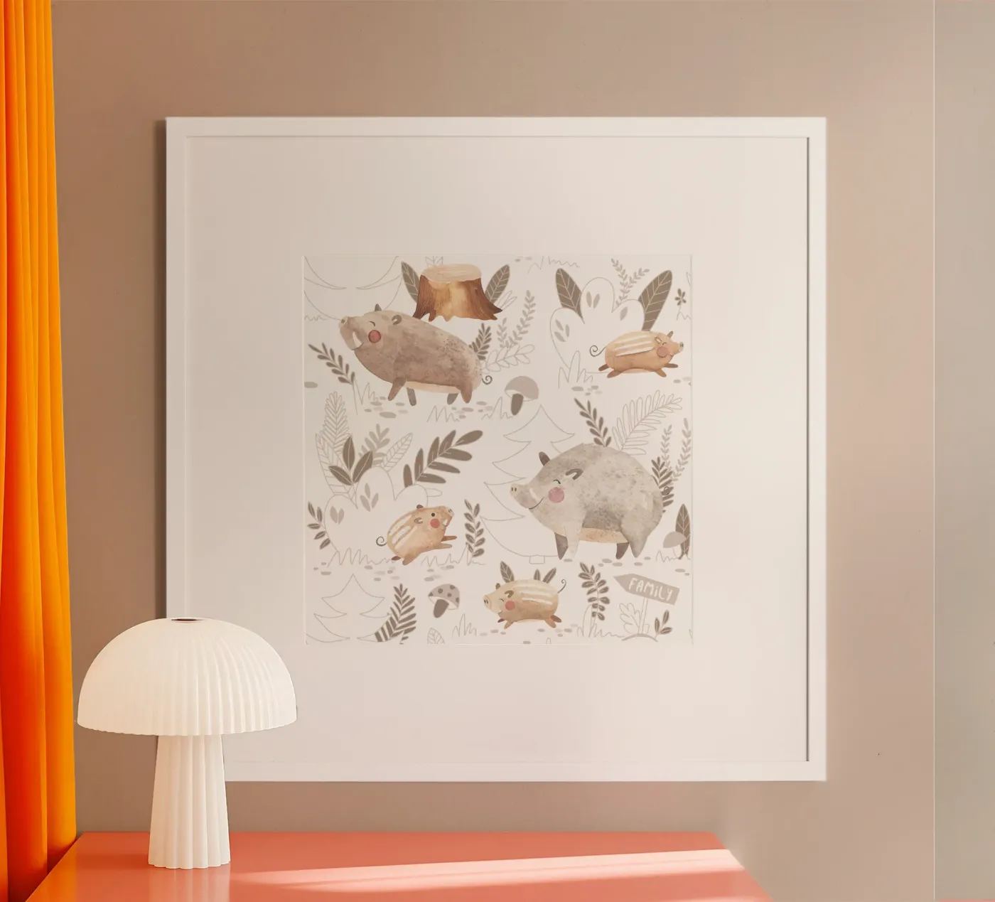 Wild boar Poster von Sabrina Ziegenhorn