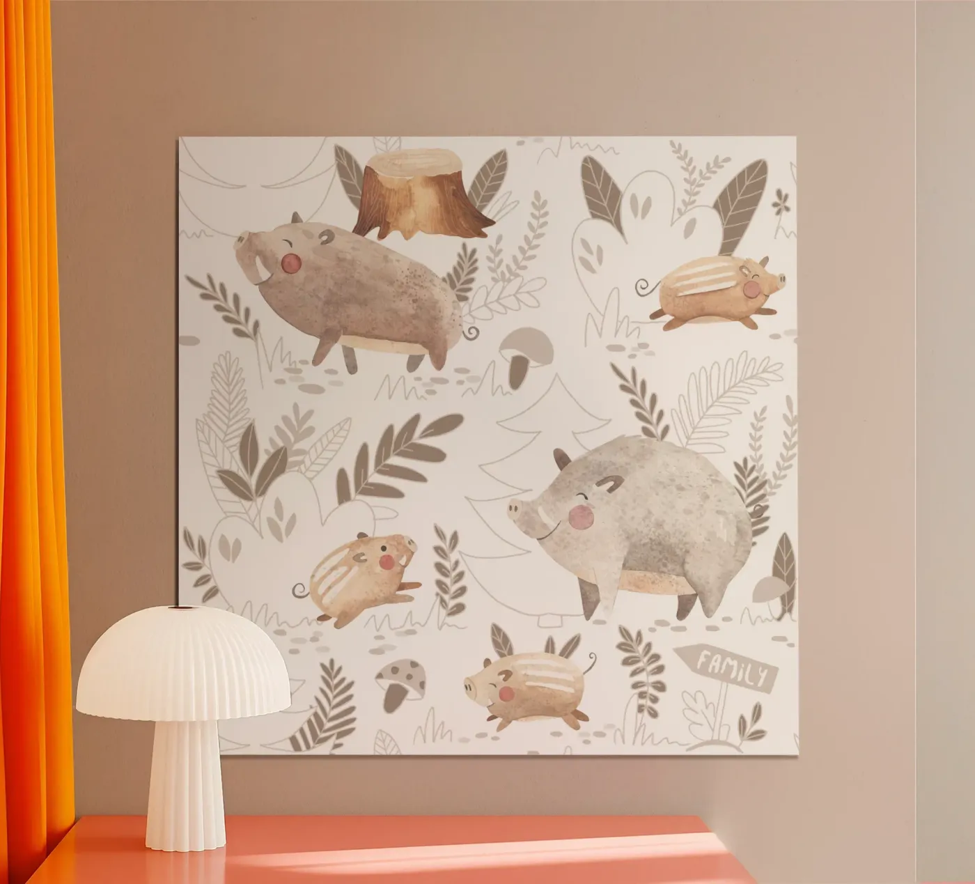 Wild boar Poster von Sabrina Ziegenhorn