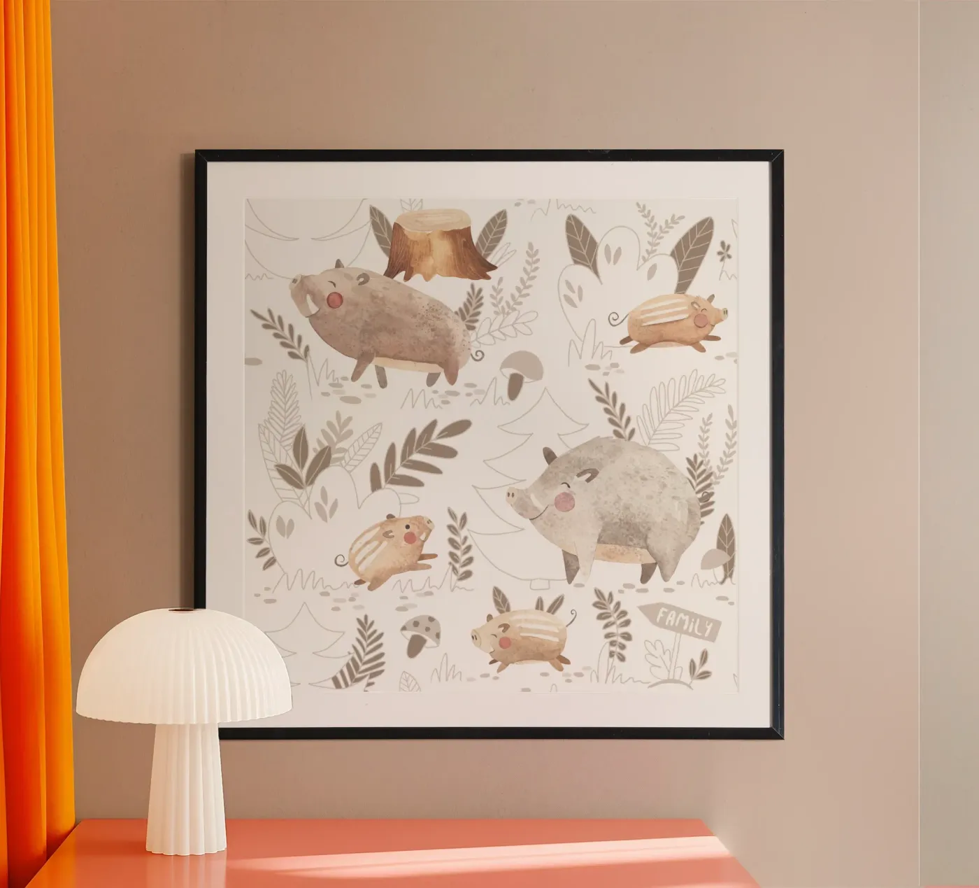 Wild boar Poster von Sabrina Ziegenhorn