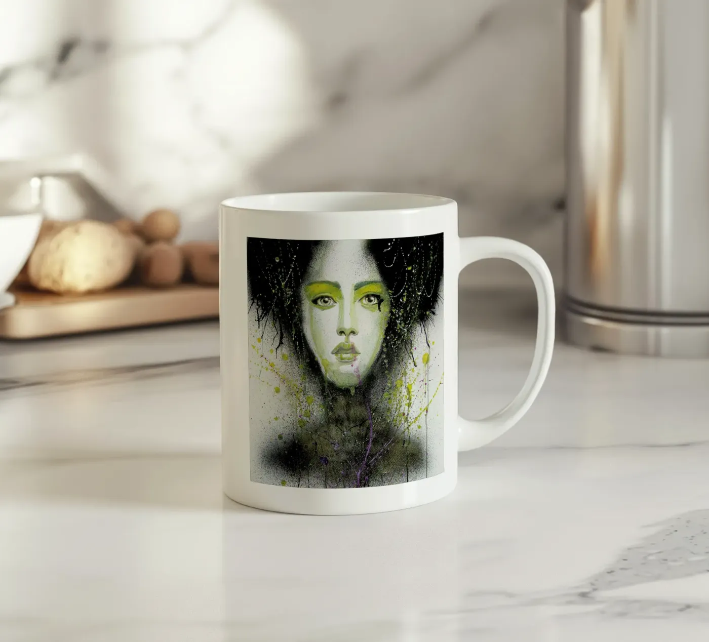Dark Queen ceramic mug by Rebekka