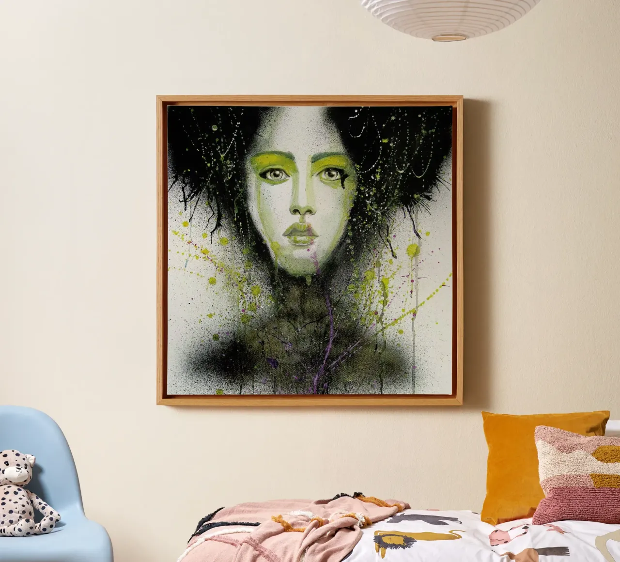 Dark Queen canvas met Baklijst van Rebekka