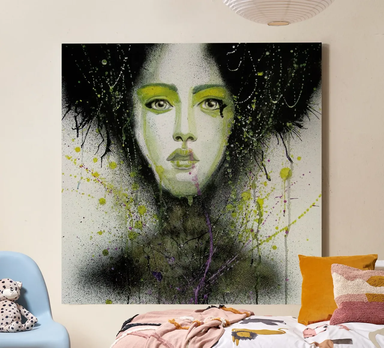 Dark Queen canvas met Baklijst van Rebekka