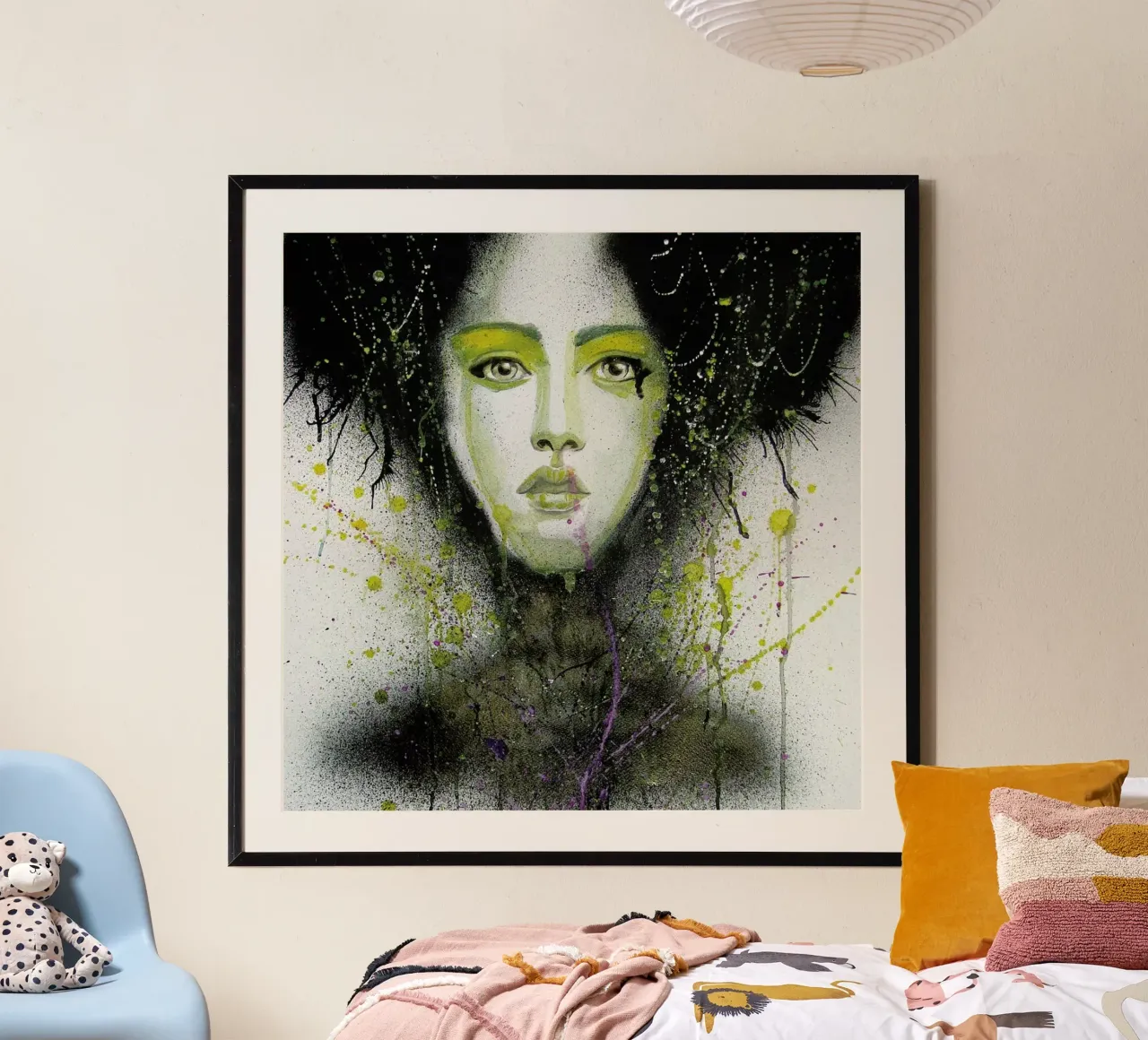 Dark Queen poster con telaio in plastica da Rebekka