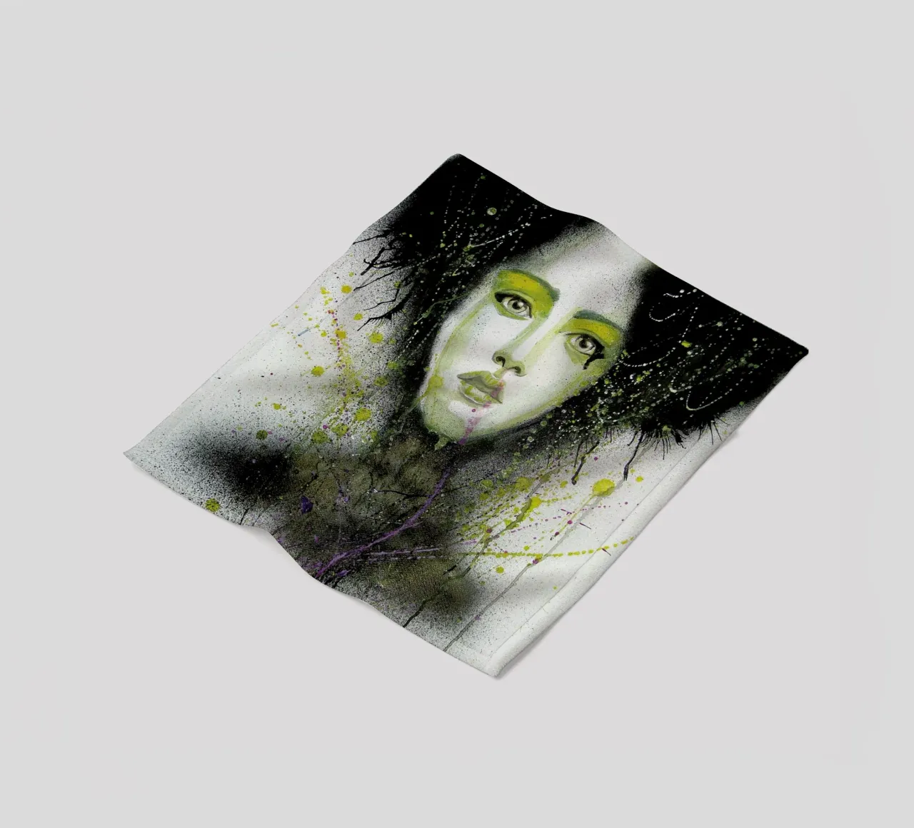 Dark Queen fleece blanket by Rebekka