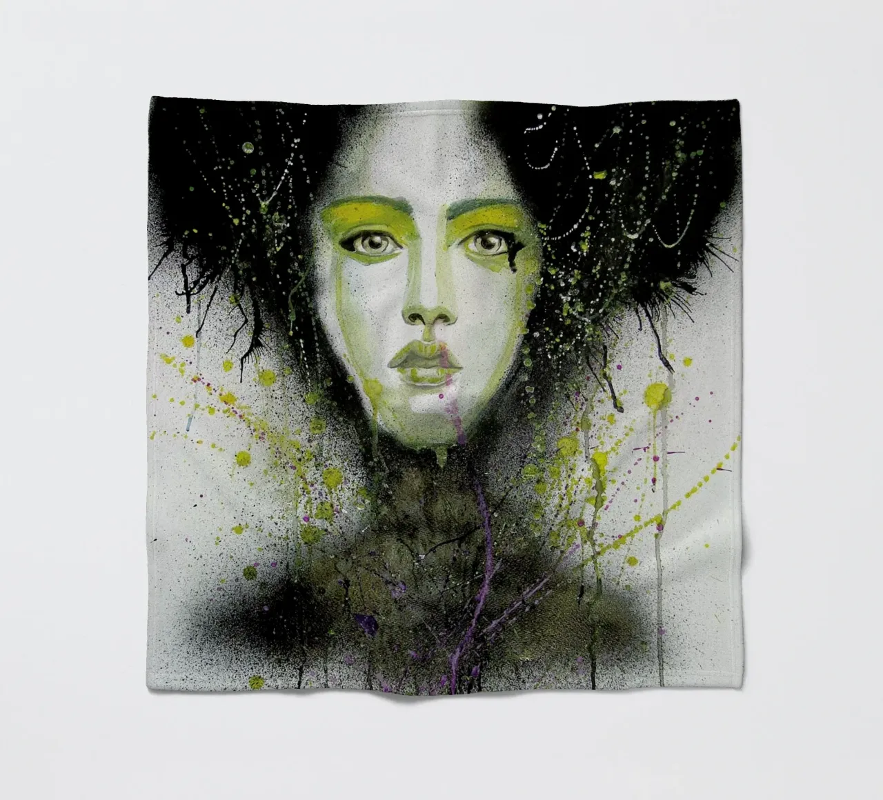 Dark Queen fleece blanket by Rebekka
