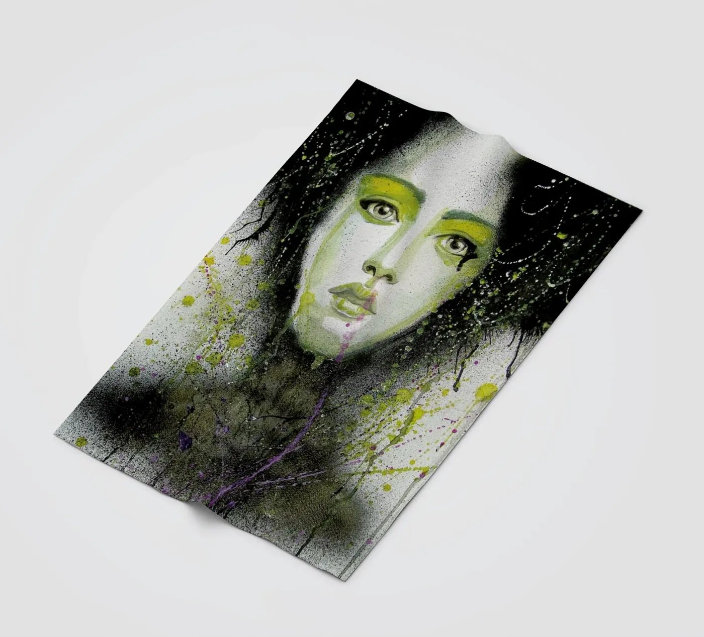 Dark Queen fleece blanket by Rebekka