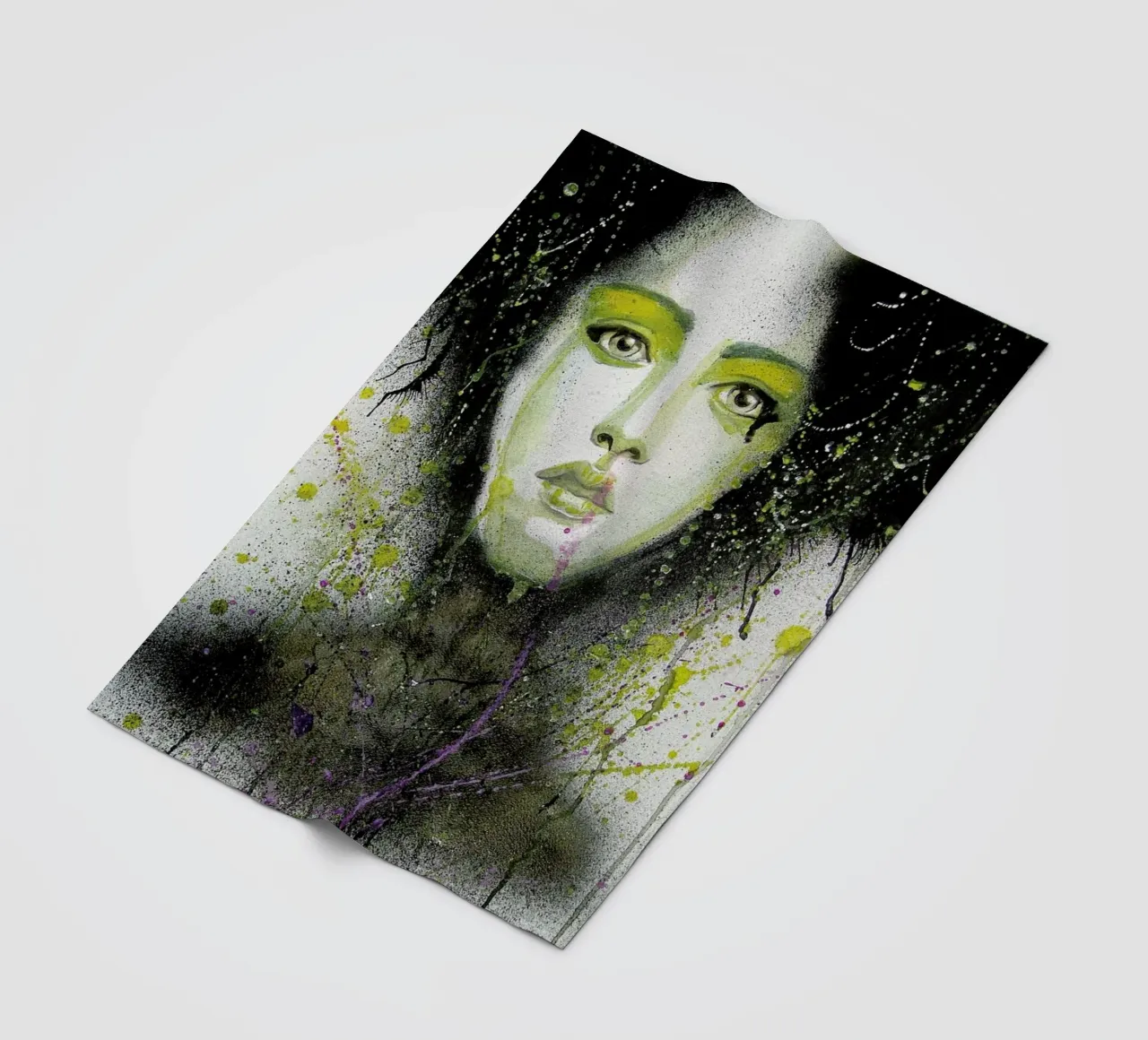 Dark Queen fleece blanket by Rebekka