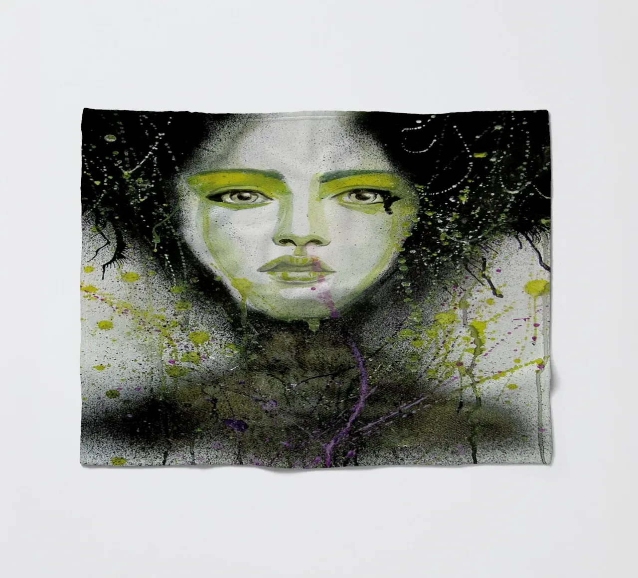 Dark Queen fleece blanket by Rebekka