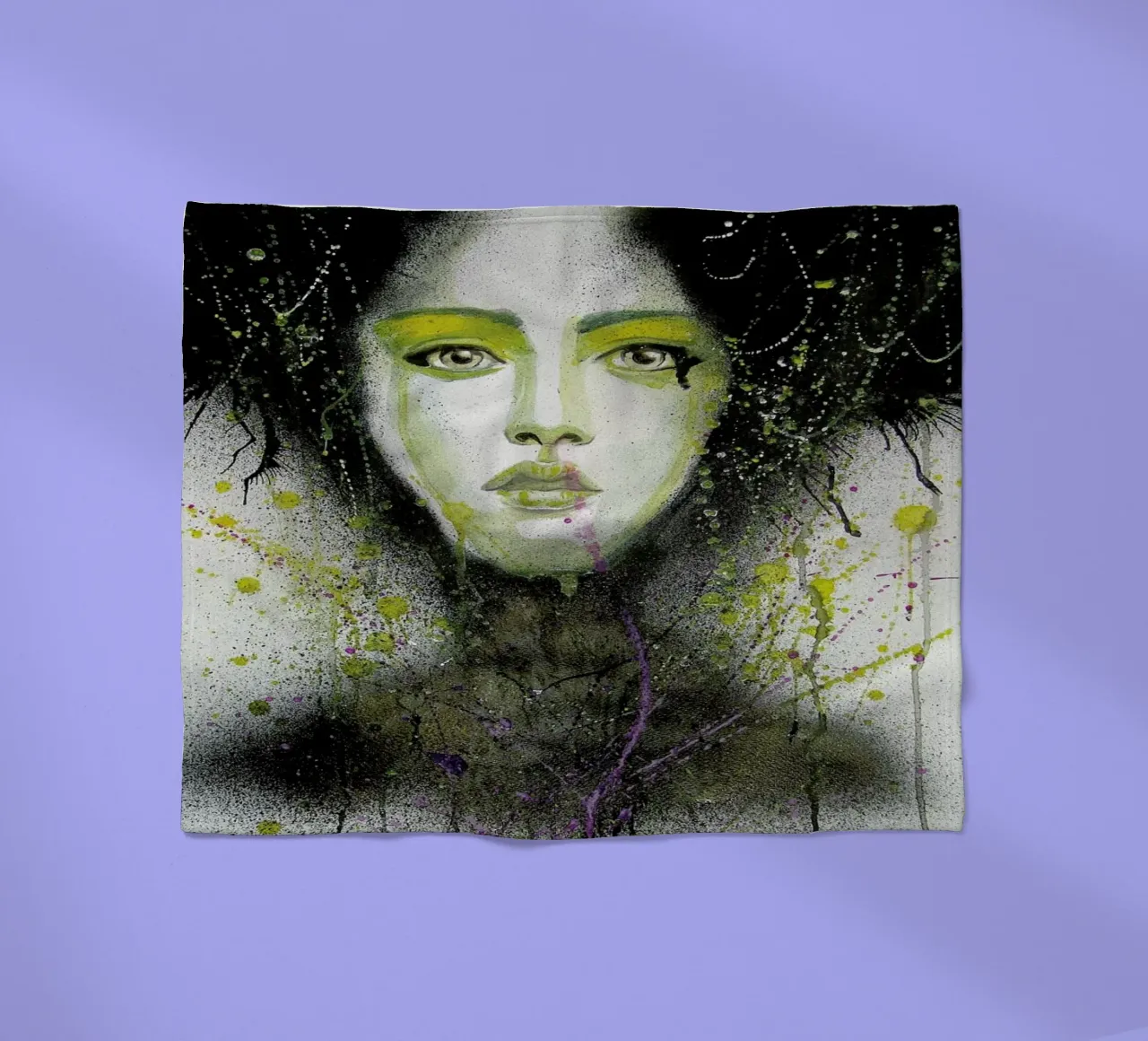 Dark Queen fleece blanket by Rebekka