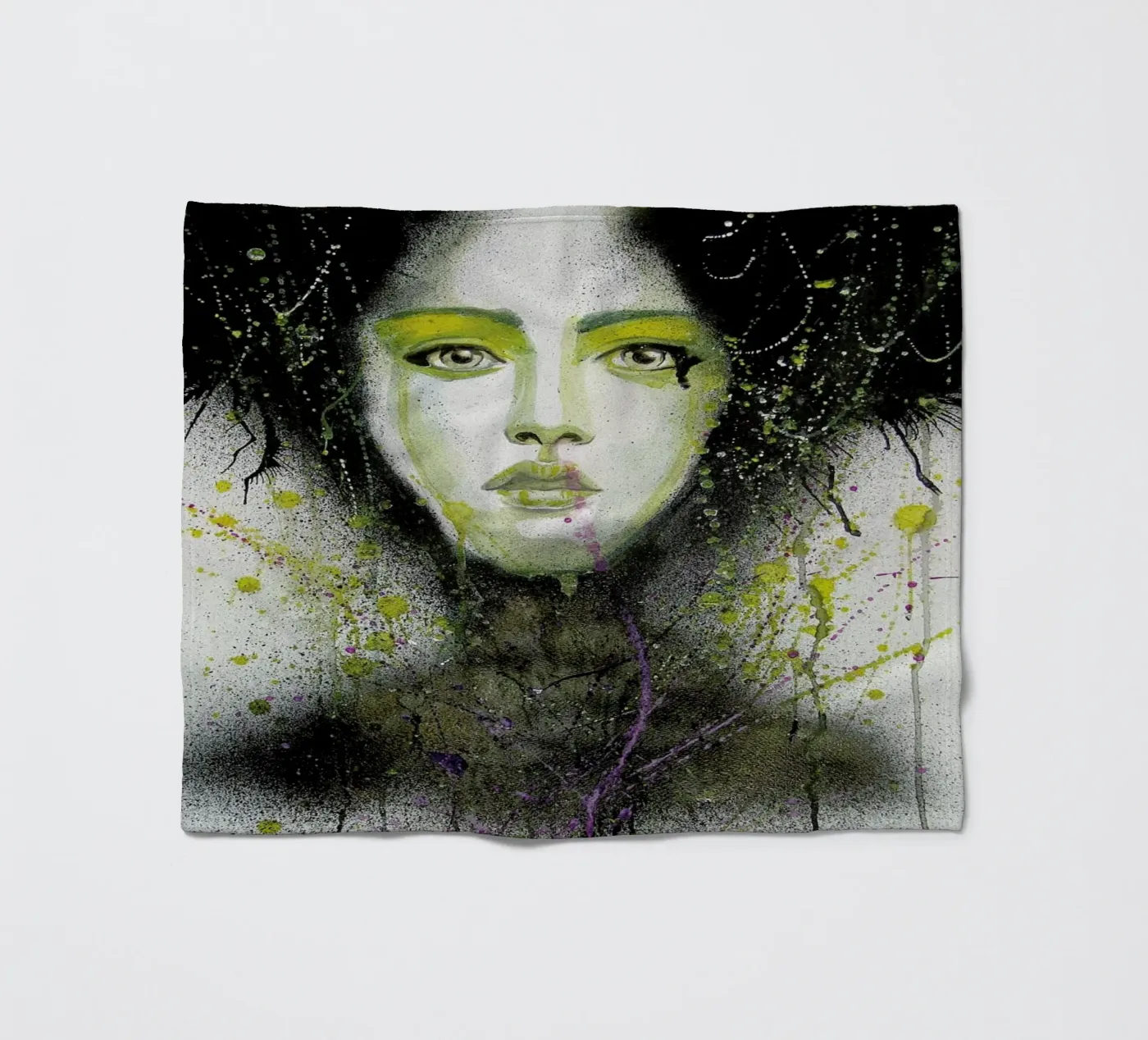 Dark Queen fleece blanket by Rebekka