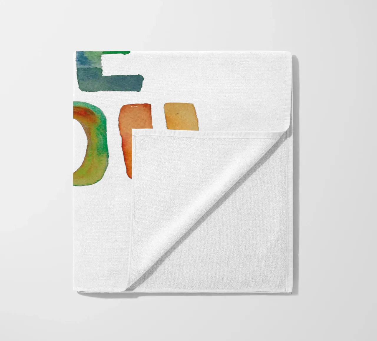 Just Be You Design tipografico arcobaleno per bambini telo mare da THE MOTIVATED TYPE