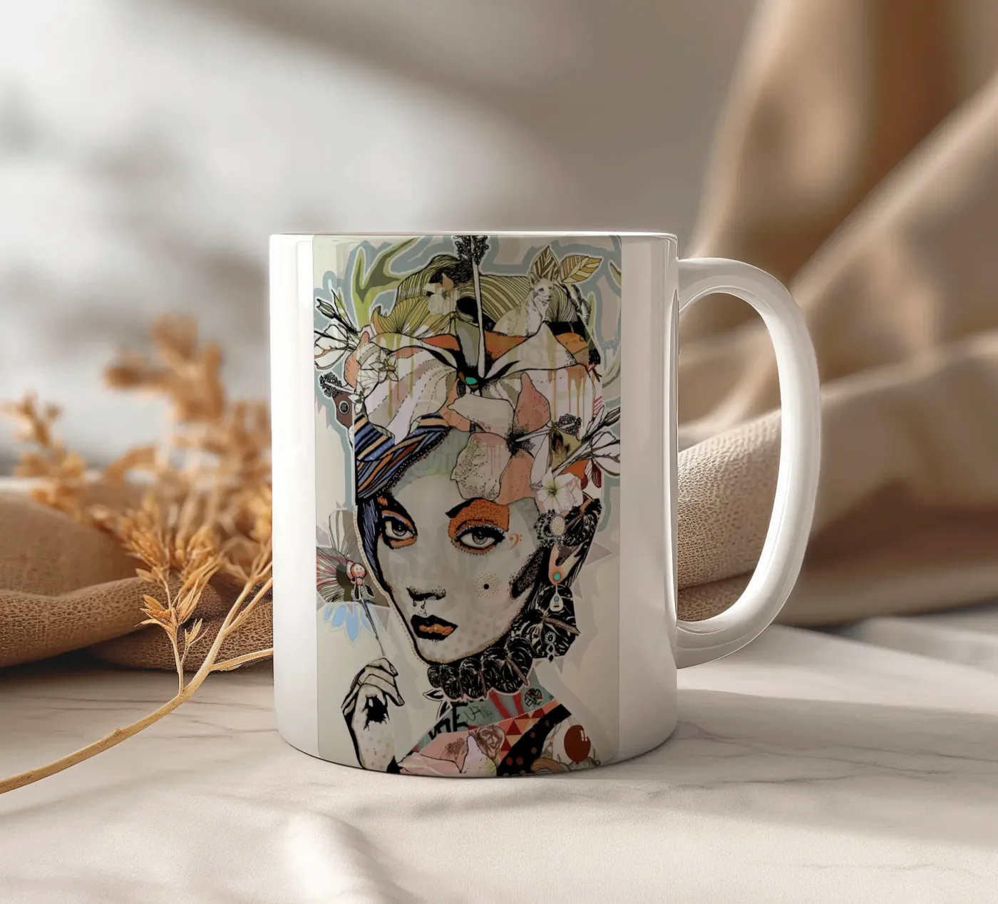 Fox ceramic mug by Giulio Iurissevich