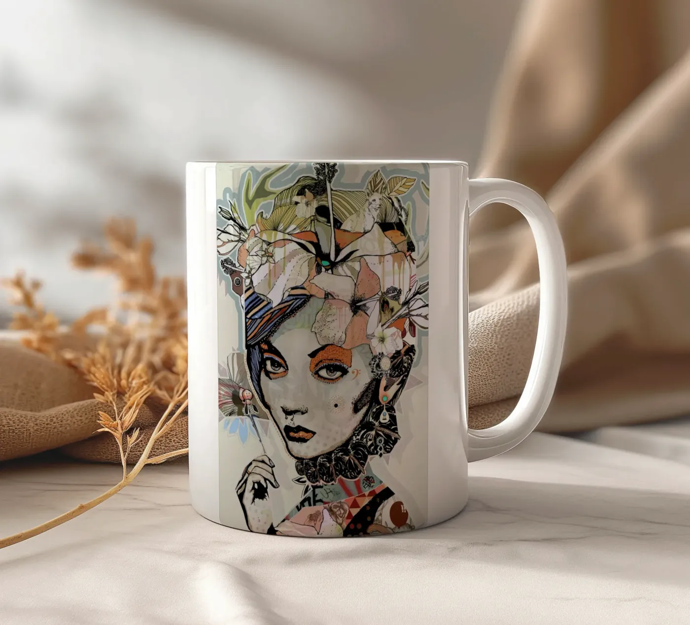 Fox ceramic mug by Giulio Iurissevich