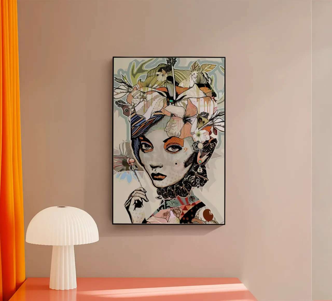 Fox acryl van Giulio Iurissevich