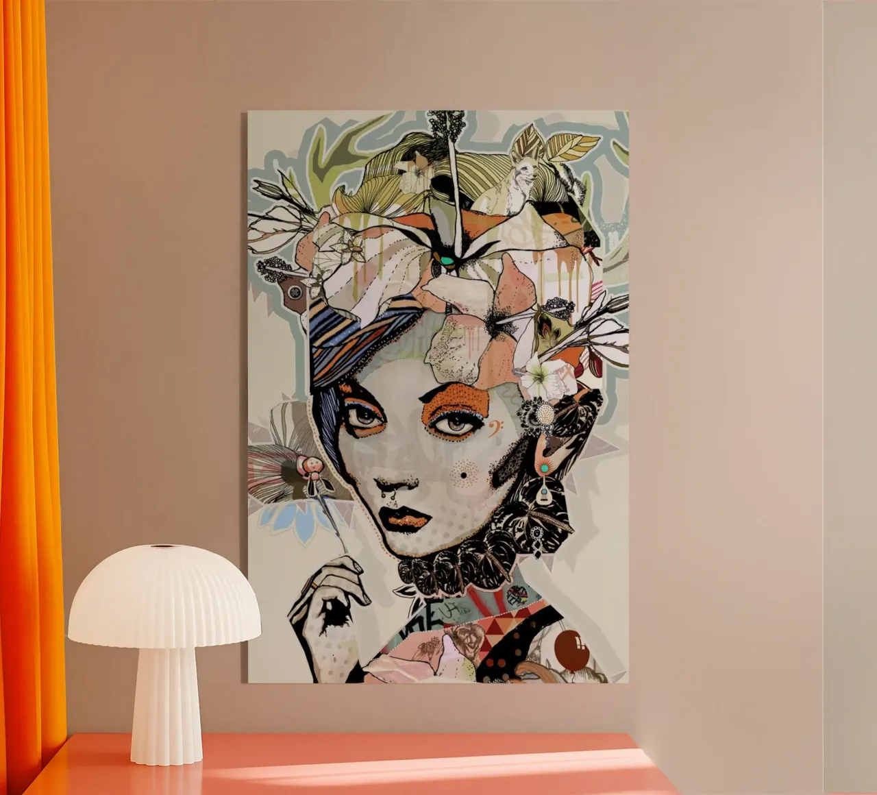 Fox acryl van Giulio Iurissevich