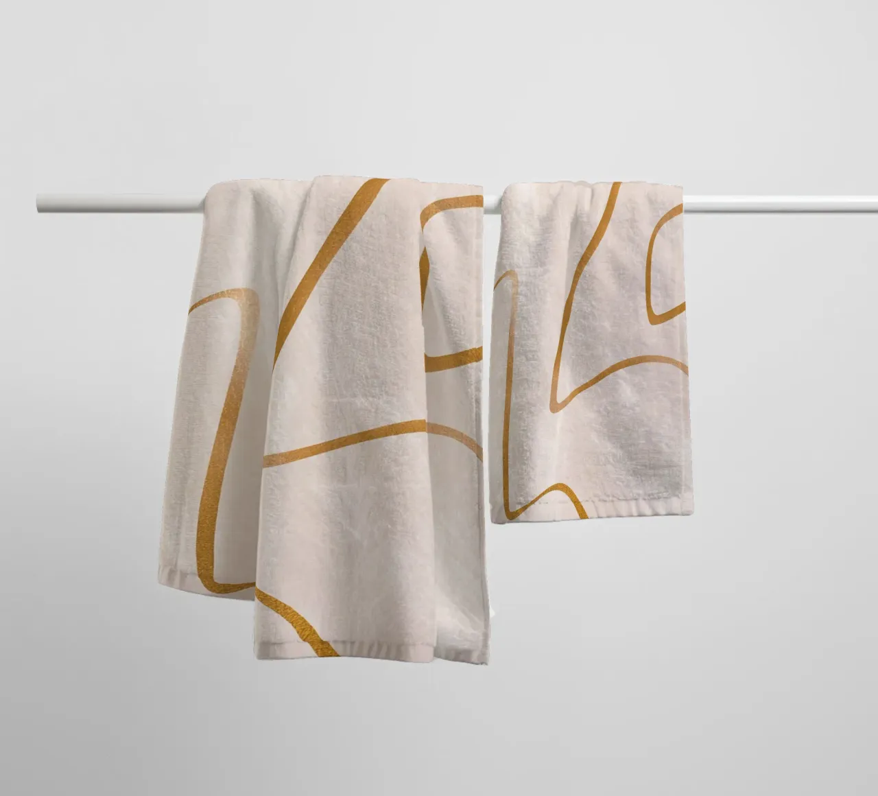 Golden lines - Abstract elegance towel by Whole©