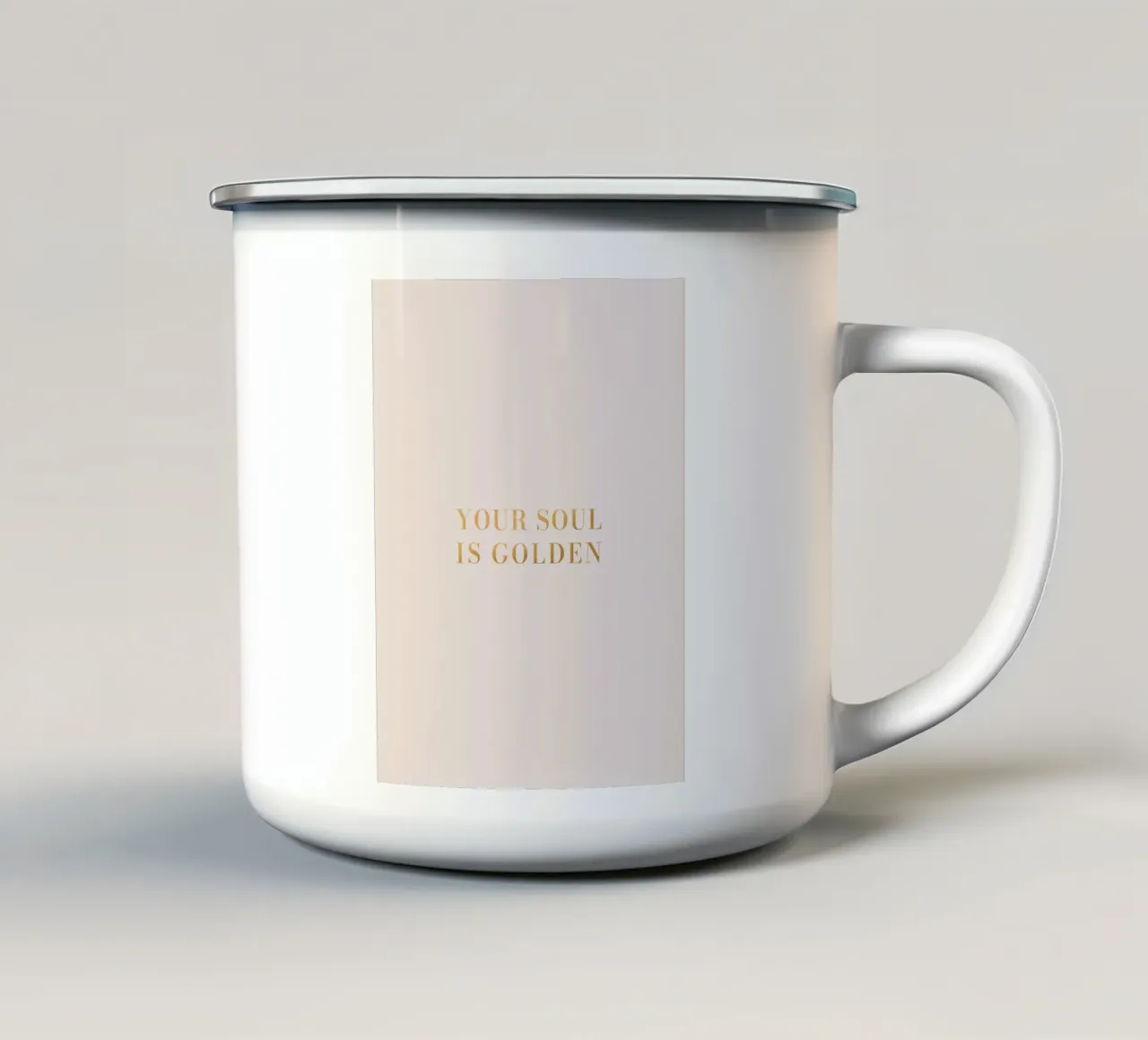 Anima d'oro - Citazioni ispirate di design tazza in smalto da Whole©