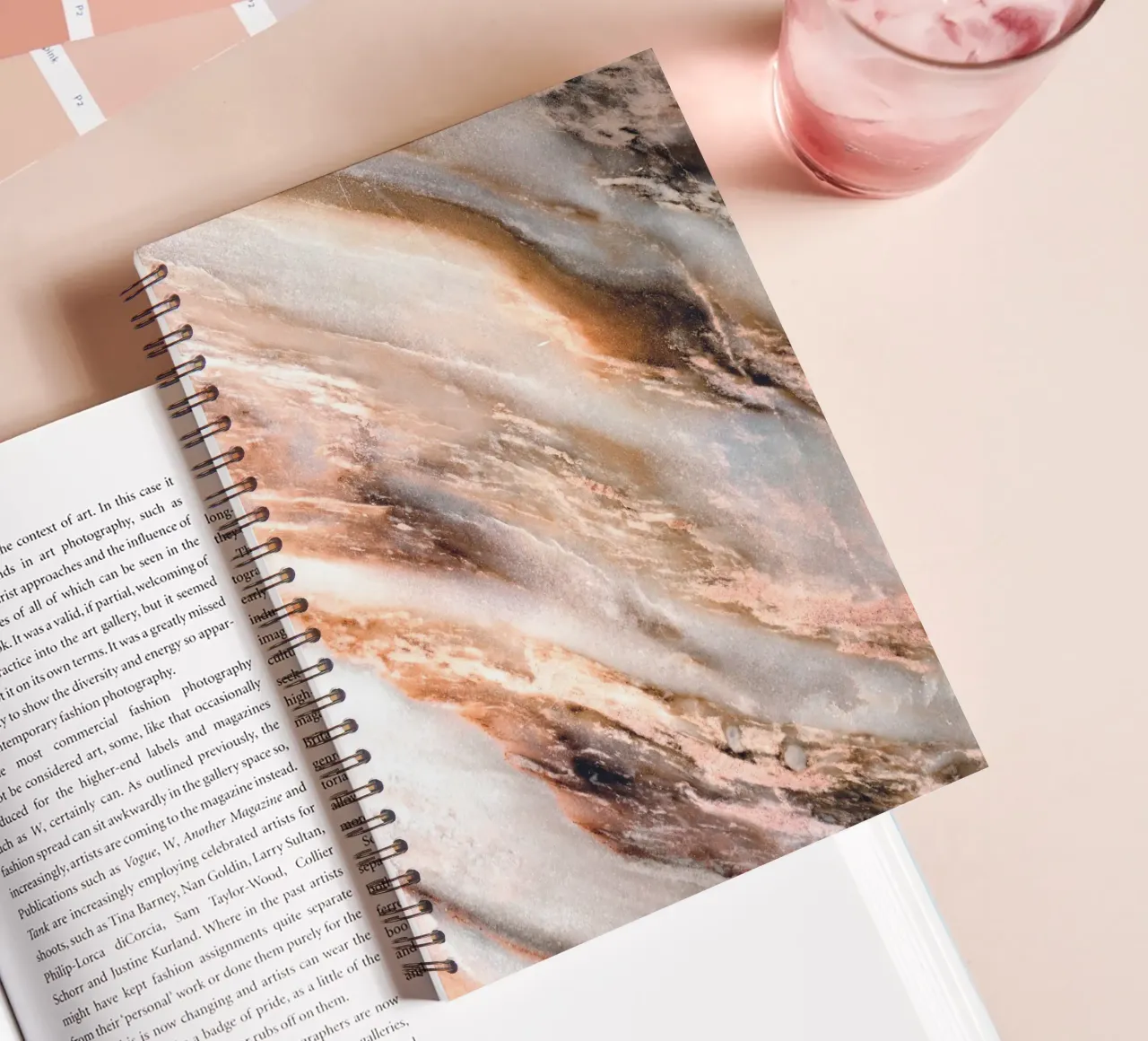 Marble river - Abstract nature design spiral notebook by Whole©