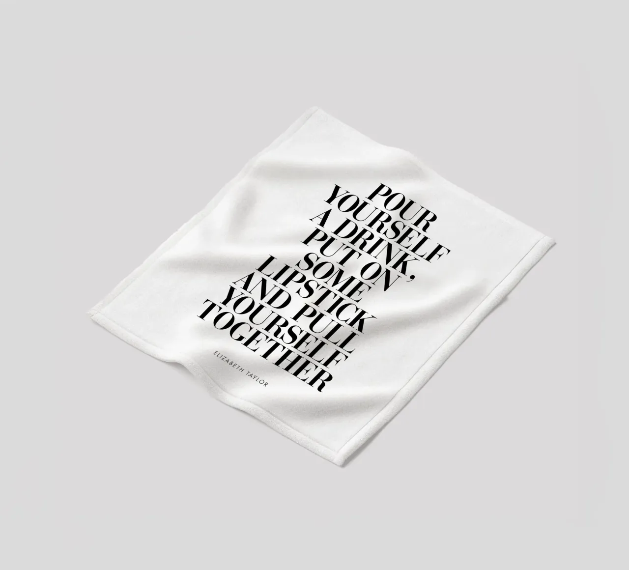 Versatevi un drink e mettetevi un po' di rossetto Typografie Design coperta in pile da THE MOTIVATED TYPE