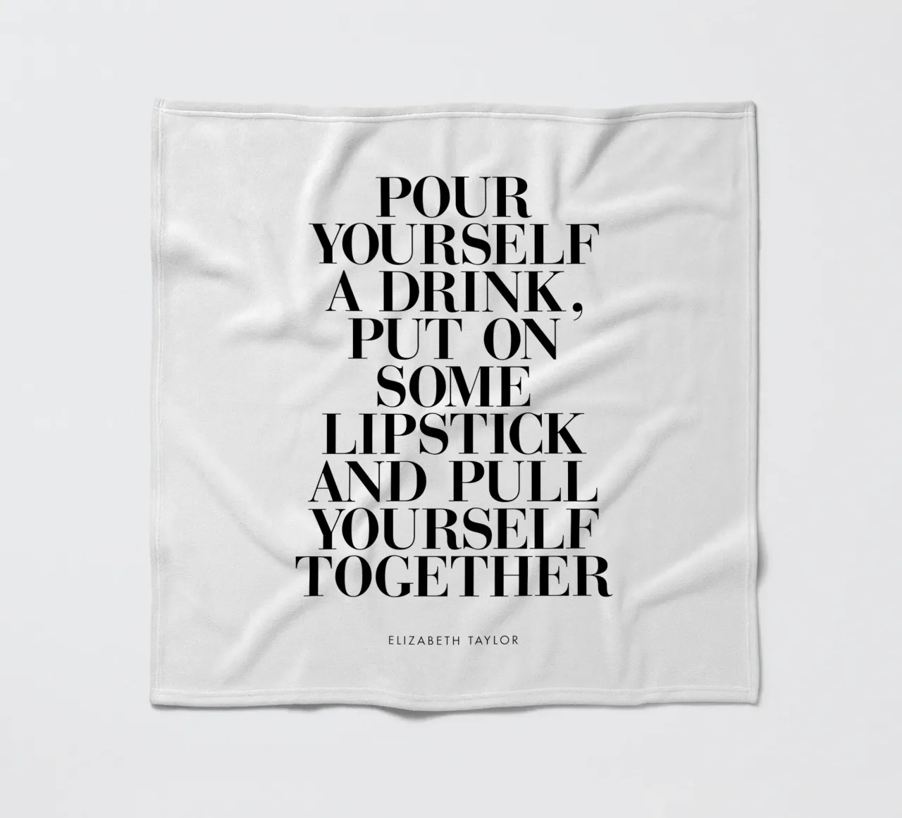 Versatevi un drink e mettetevi un po' di rossetto Typografie Design coperta in pile da THE MOTIVATED TYPE