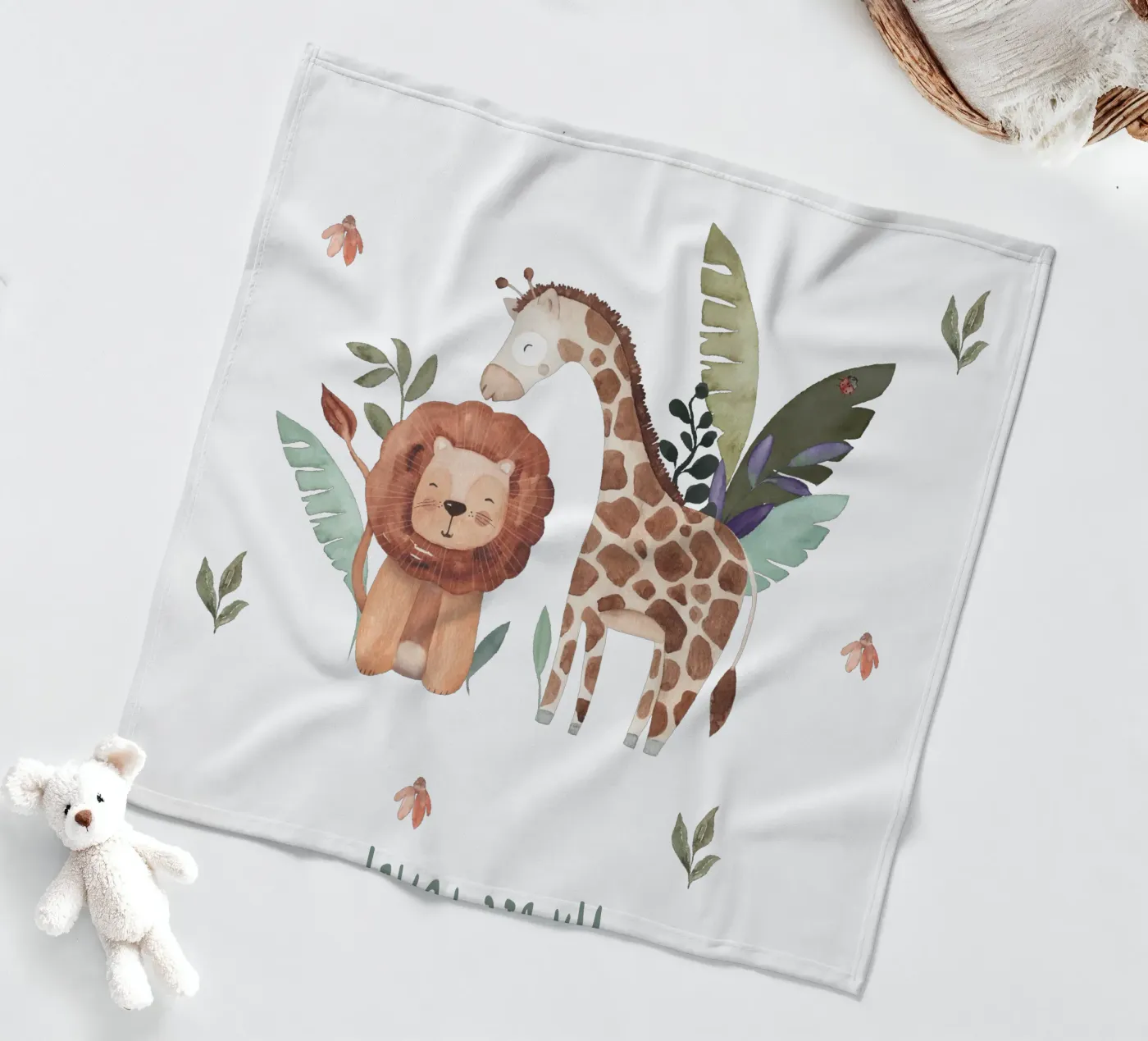 Leone e Giraffa coperta in pile da Sabrina Ziegenhorn