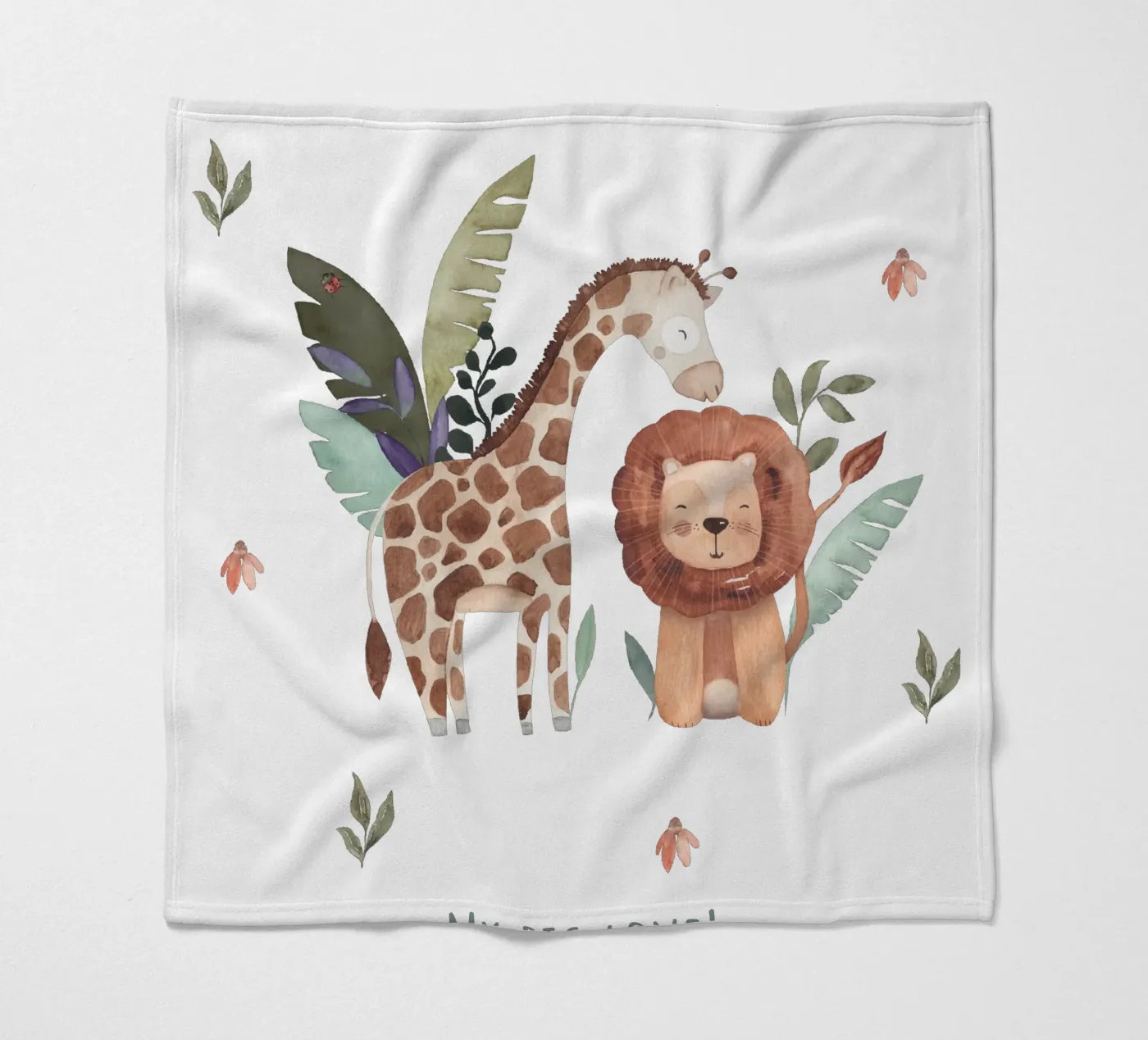 Leone e Giraffa coperta in pile da Sabrina Ziegenhorn