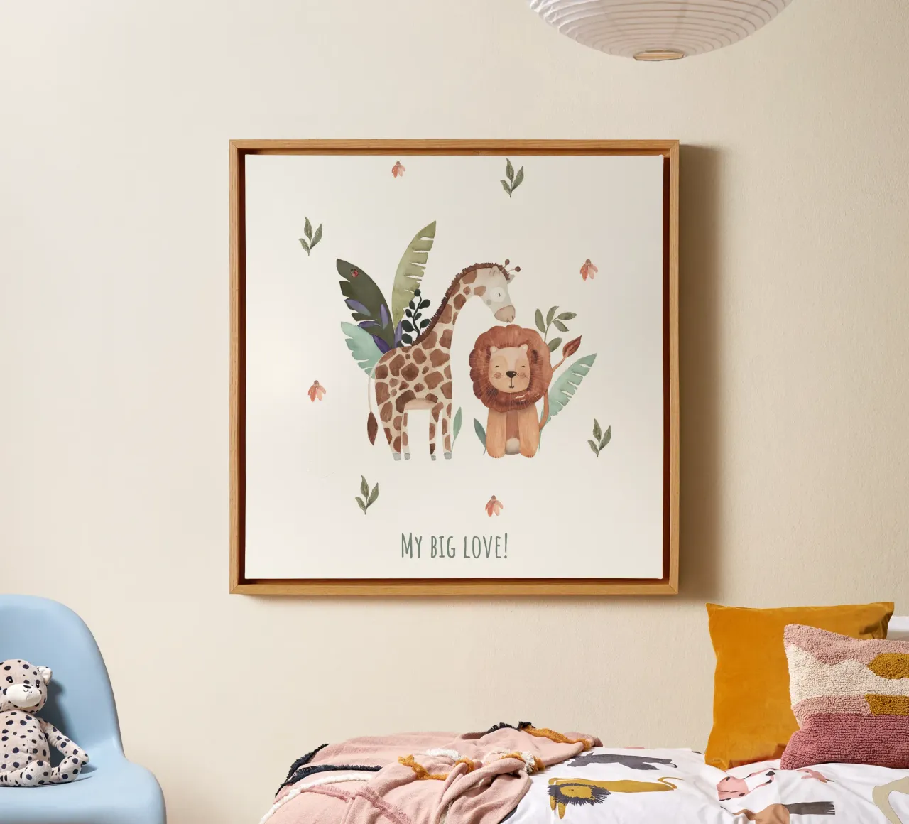 Lion & Giraffe canvas by Sabrina Ziegenhorn