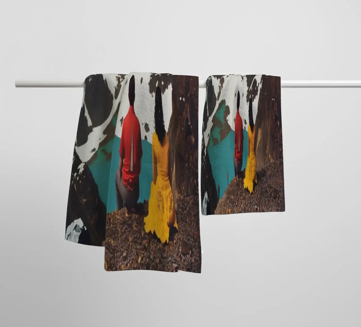 Bergdate badhanddoek van Vale Studio