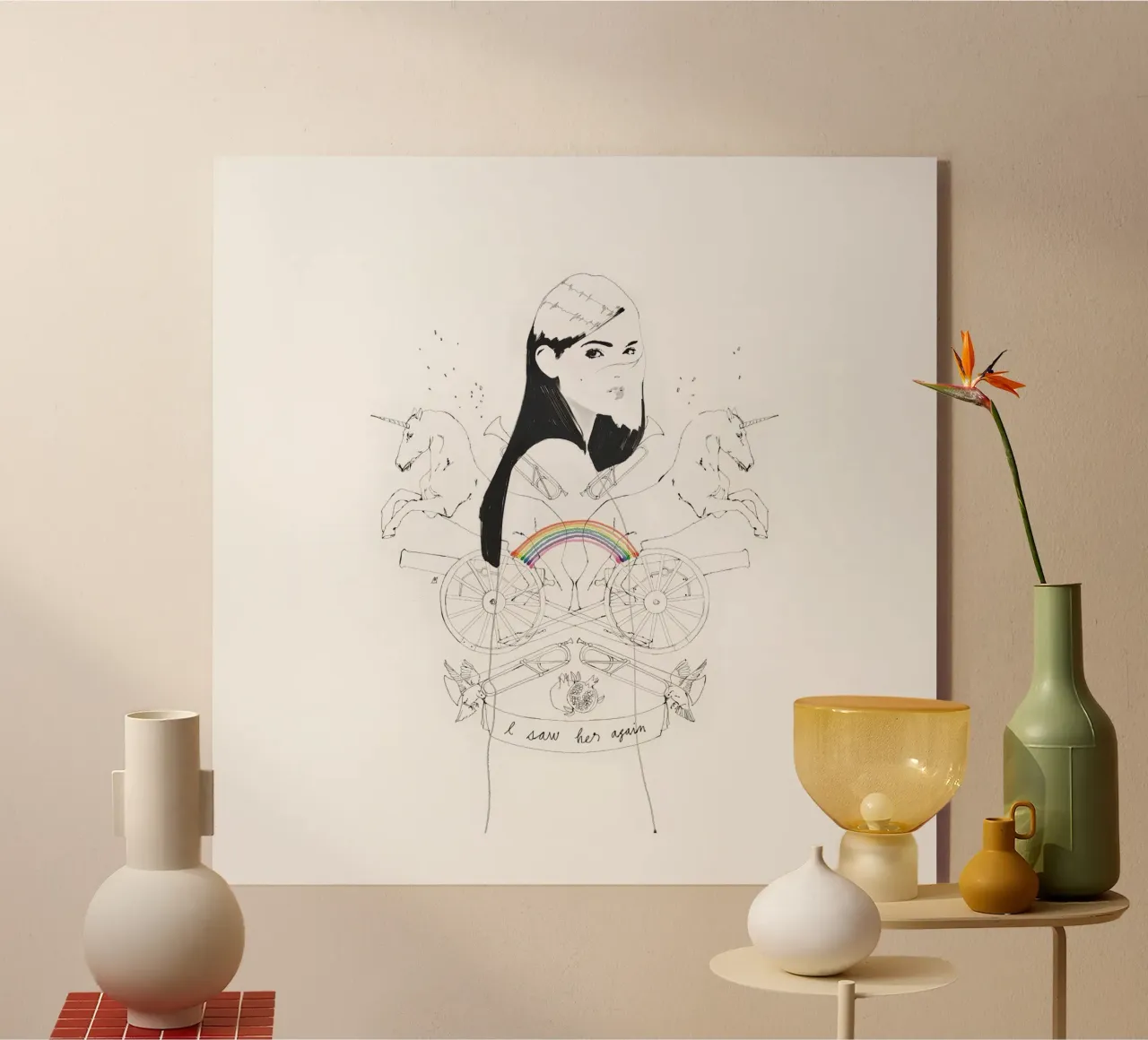 I Saw Her Again acryl van Manuel Rebollo