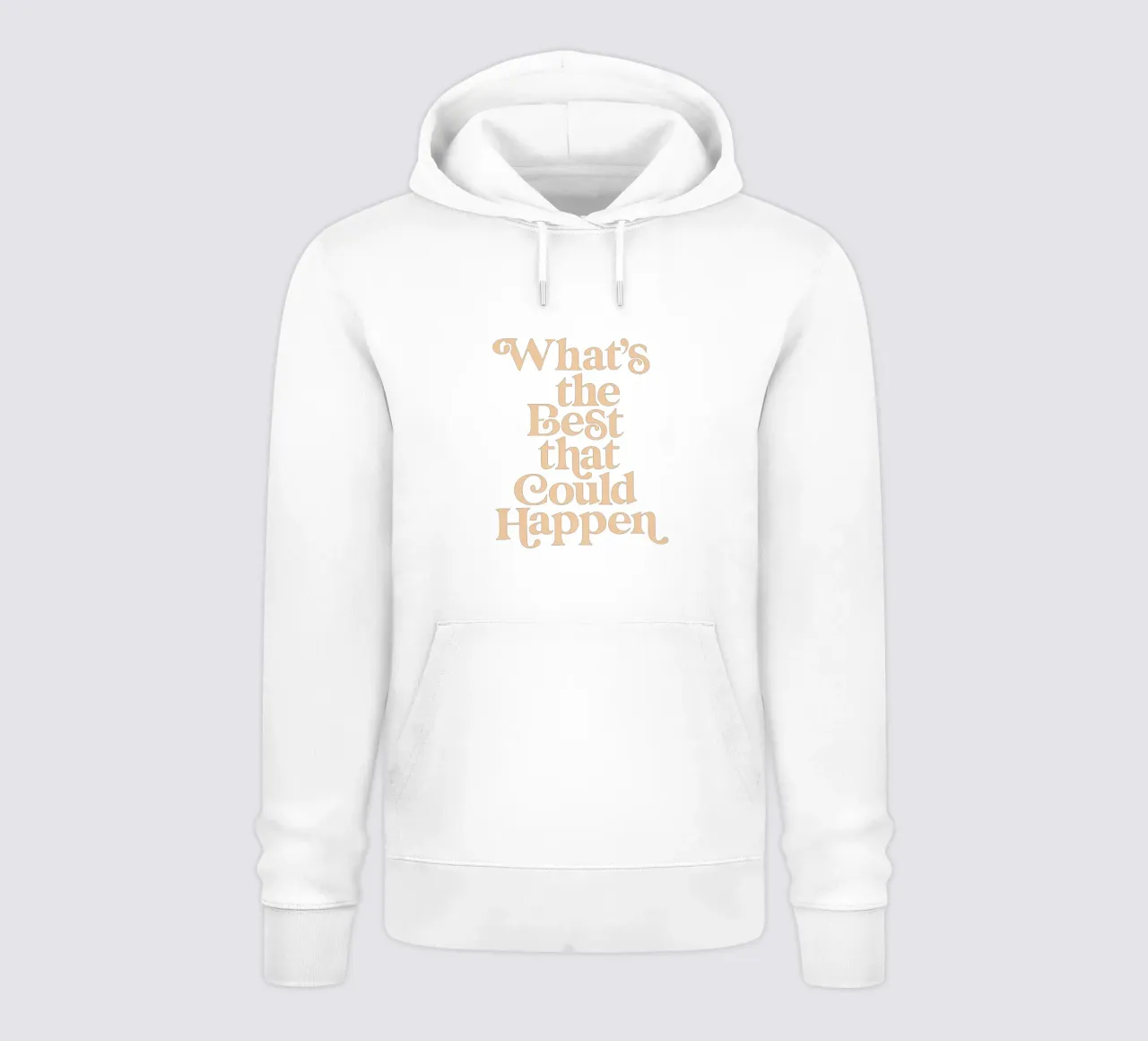 Il meglio che potrebbe accadere Design tipografico in verde felpa con cappuccio da THE MOTIVATED TYPE