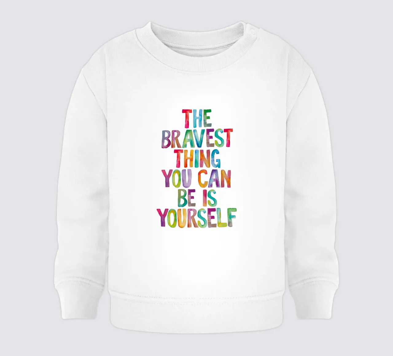 La cosa più coraggiosa che si possa essere è se stessi Regenbogen Design felpa neonato da THE MOTIVATED TYPE