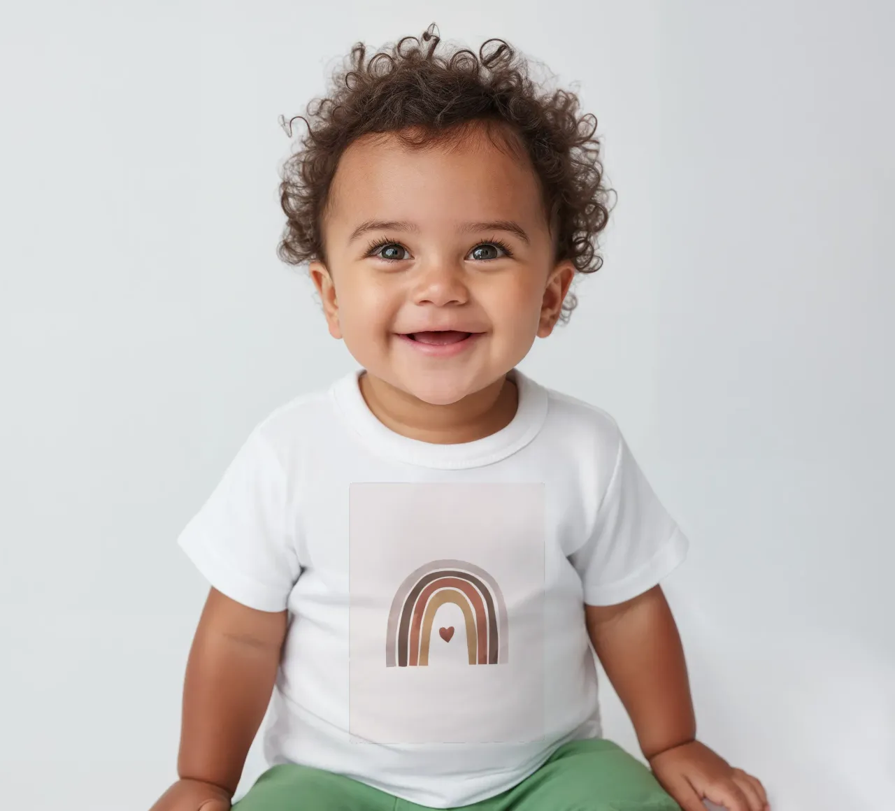 Amore arcobaleno - Design minimalista a forma di cuore maglietta neonato da Whole©