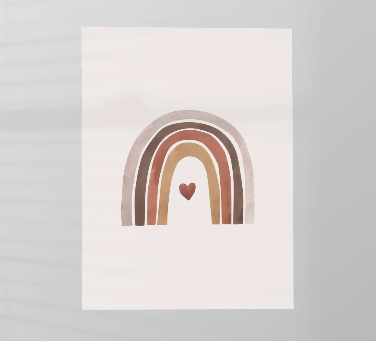 Amore arcobaleno - Design minimalista a forma di cuore pellicola backlit da Whole©