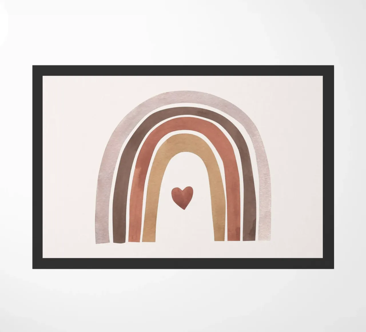 Amore arcobaleno - Design minimalista a forma di cuore zerbino da Whole©