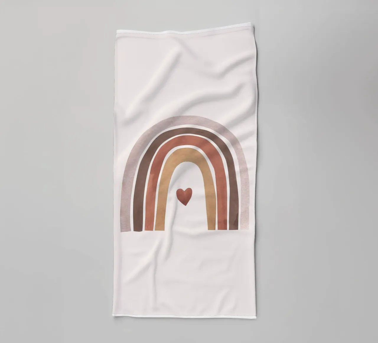 Amore arcobaleno - Design minimalista a forma di cuore asciugamano da bagno da Whole©