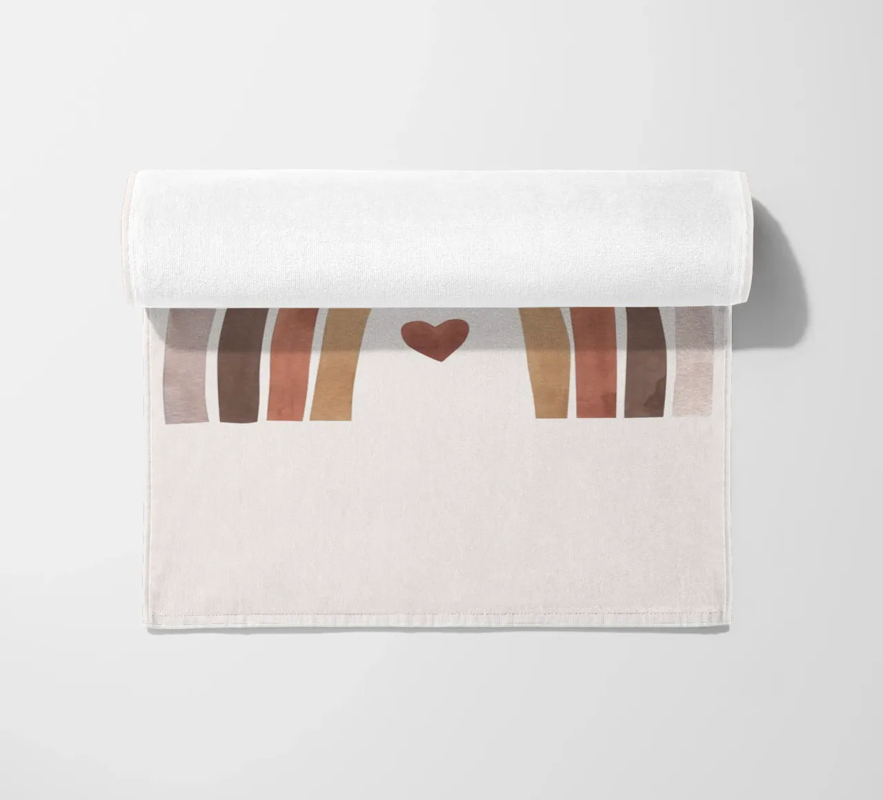 Amore arcobaleno - Design minimalista a forma di cuore telo mare da Whole©