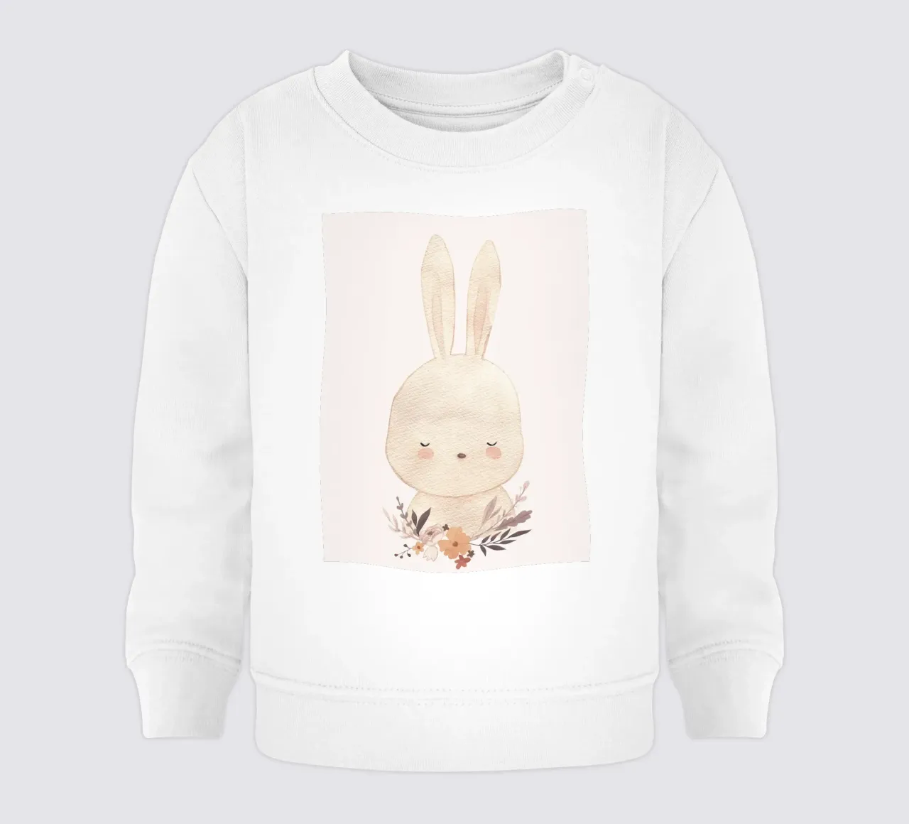 Cute bunny - Gentle nursery design baby sweatshirt by Whole©