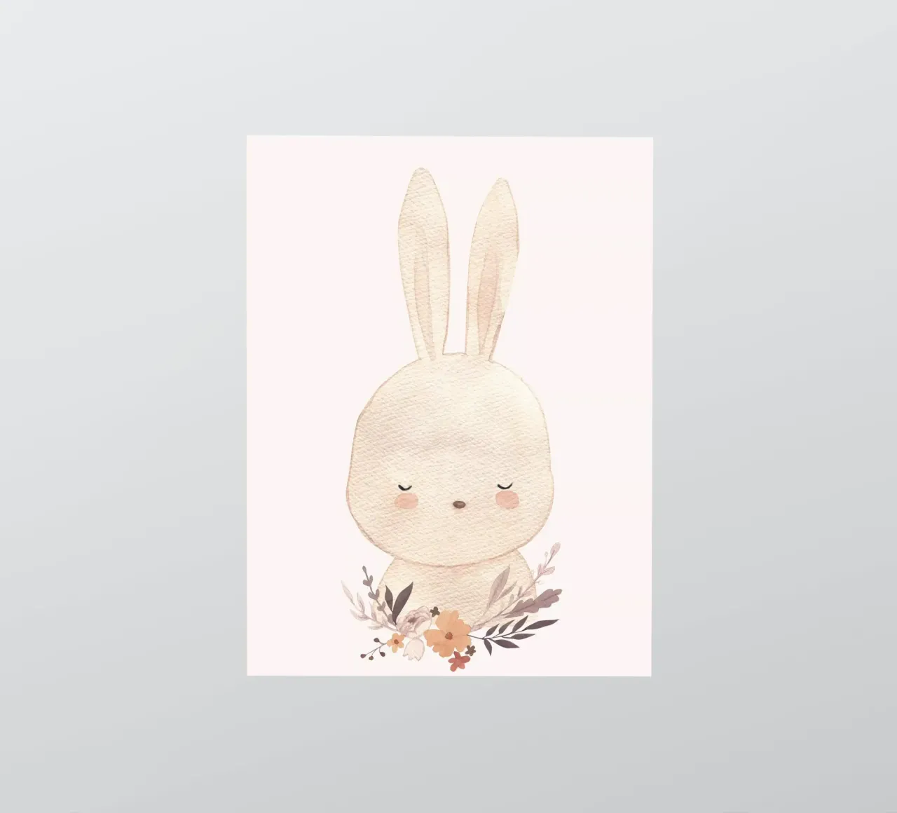 Lapin mignon - Design doux pour la chambre d'enfant autocollant de Whole©