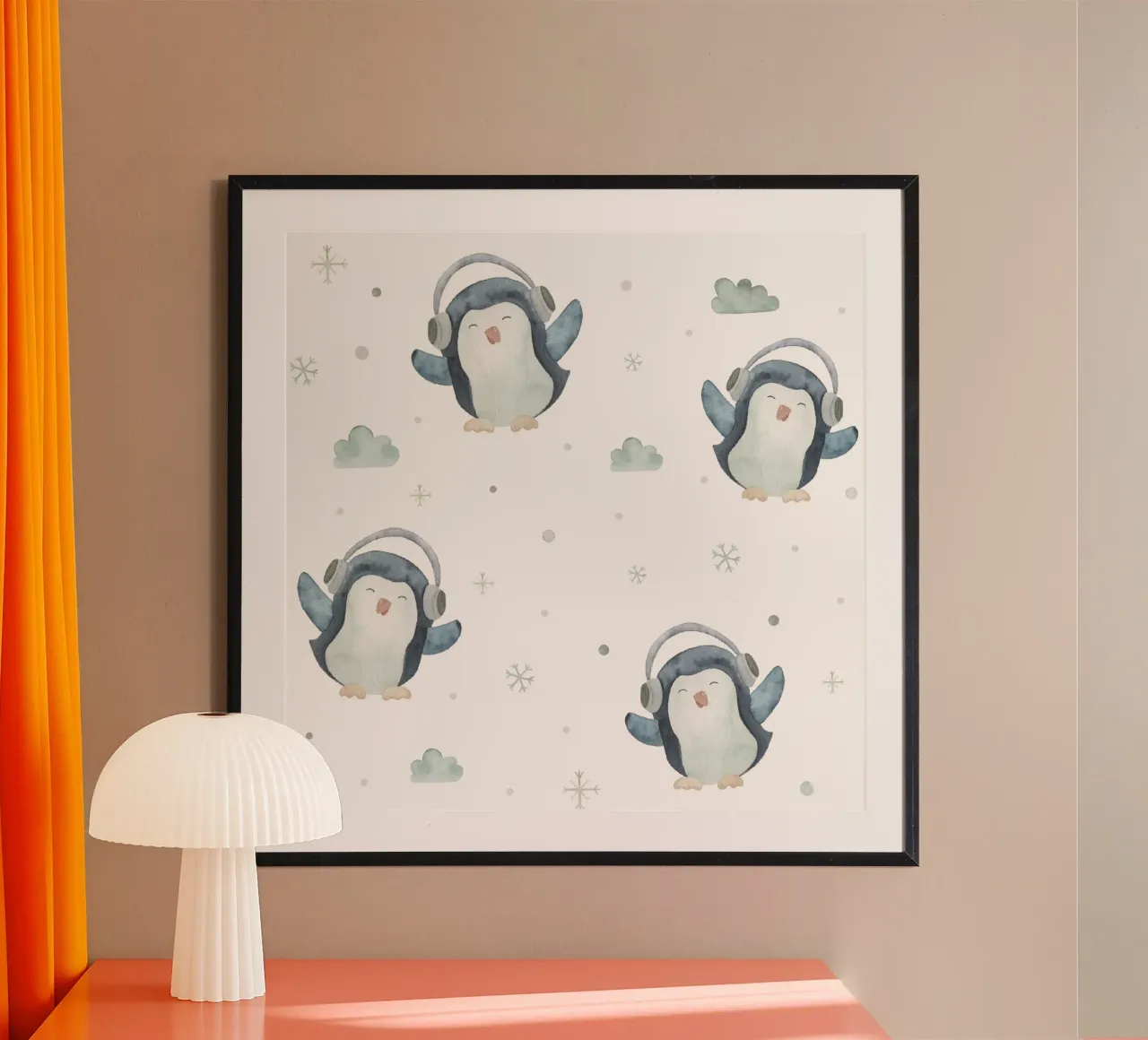 Dancing penguins poster by Sabrina Ziegenhorn