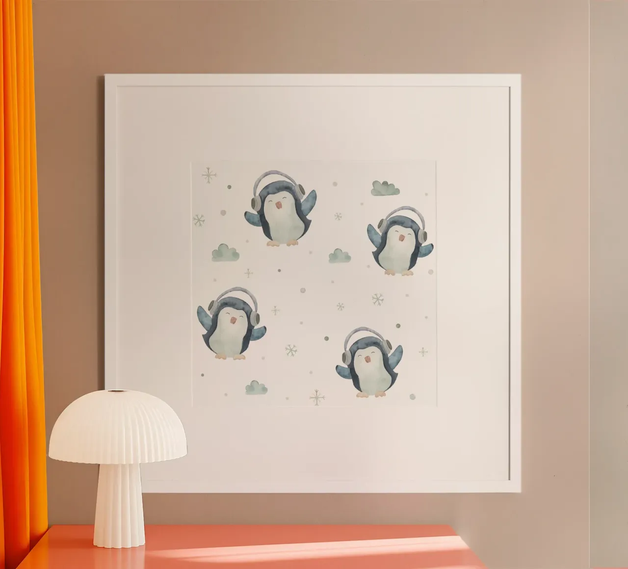 Dancing penguins poster by Sabrina Ziegenhorn