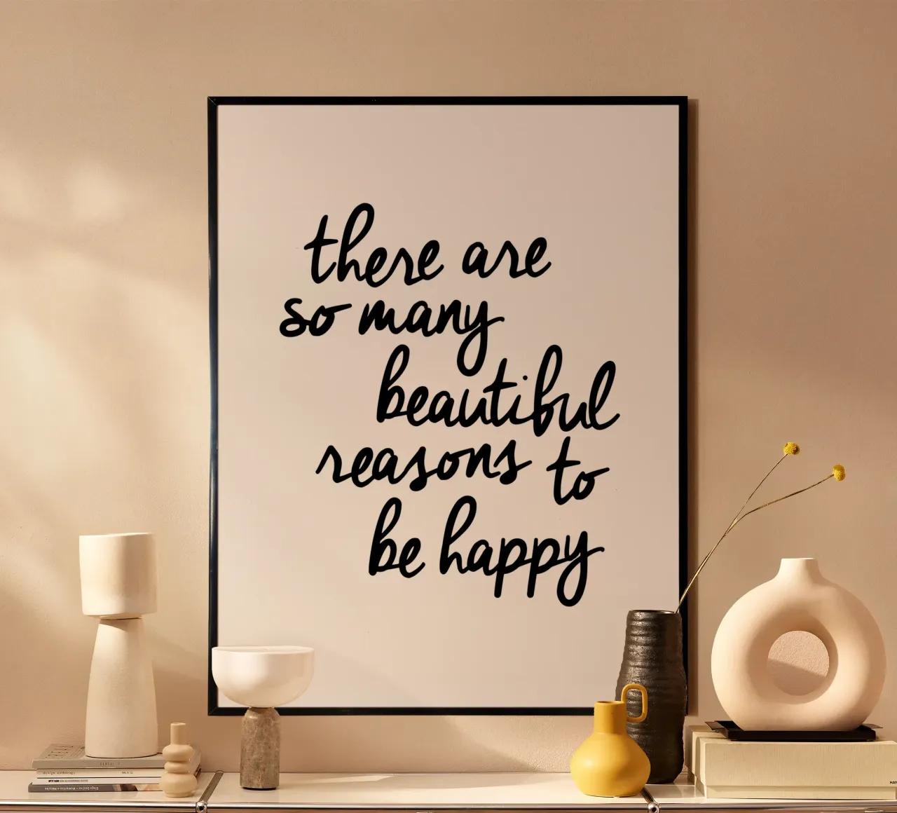 There Are So Many Beautiful Reasons to Be Happy Typografie hahnemühle by THE MOTIVATED TYPE