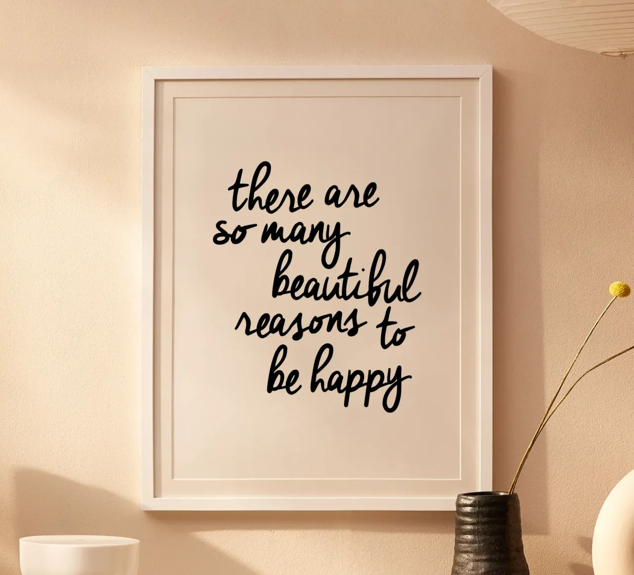 There Are So Many Beautiful Reasons to Be Happy Typografie hahnemühle by THE MOTIVATED TYPE